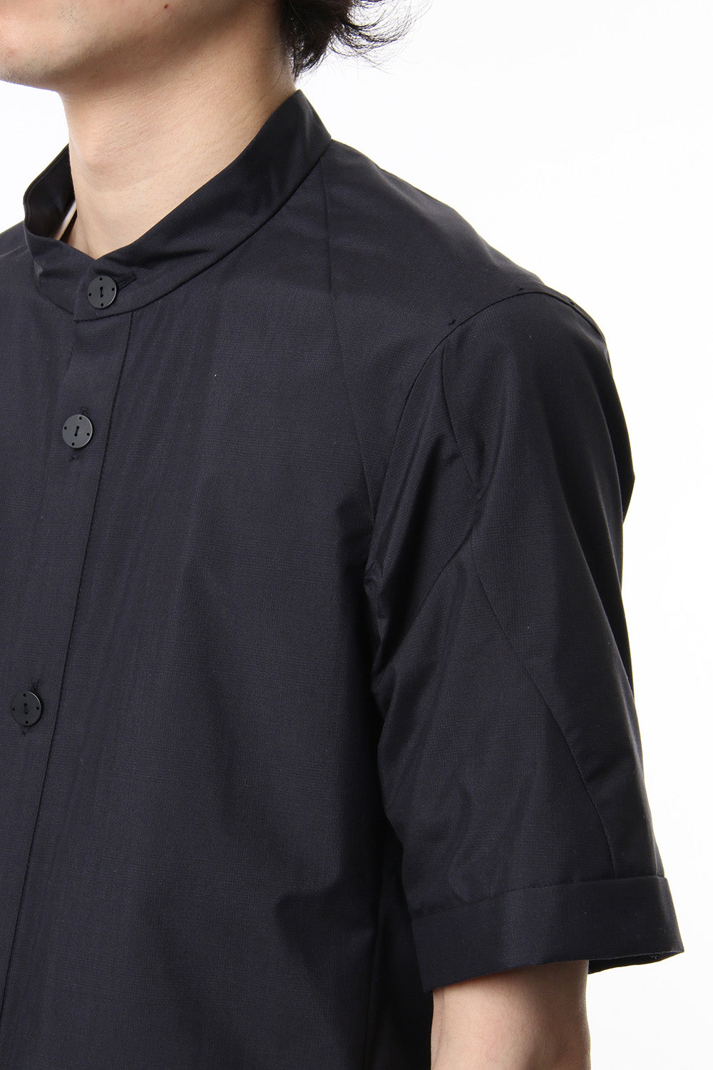 Short sleeve shirt Virgin wool silk - Blue