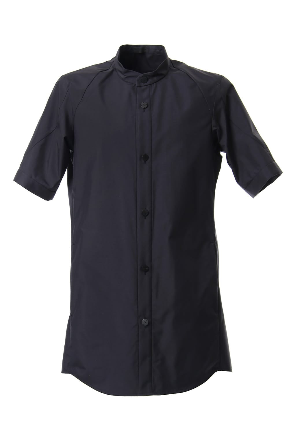 Short sleeve shirt Virgin wool silk - Blue