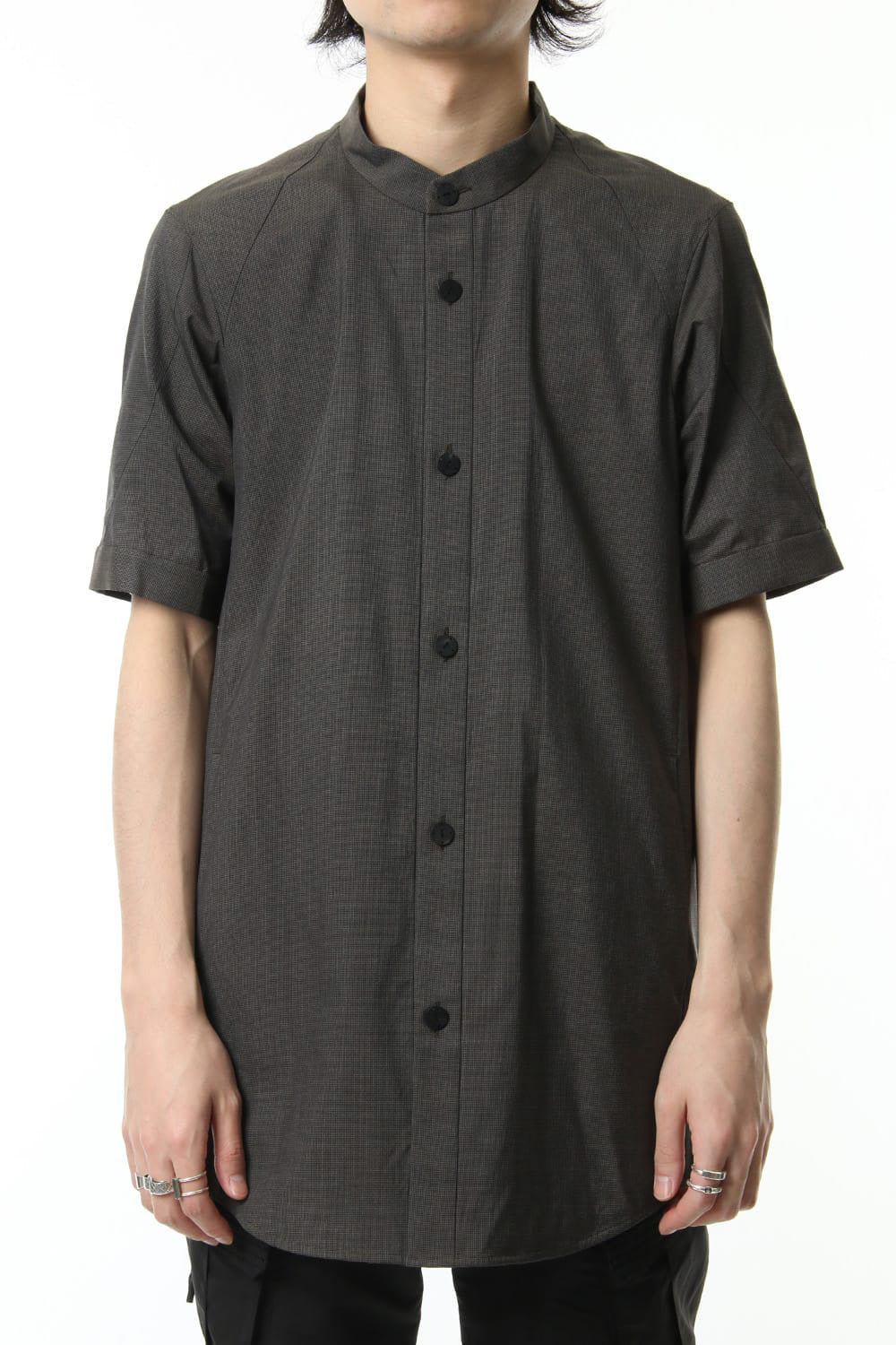 Short sleeve shirt Virgin wool silk - Gray