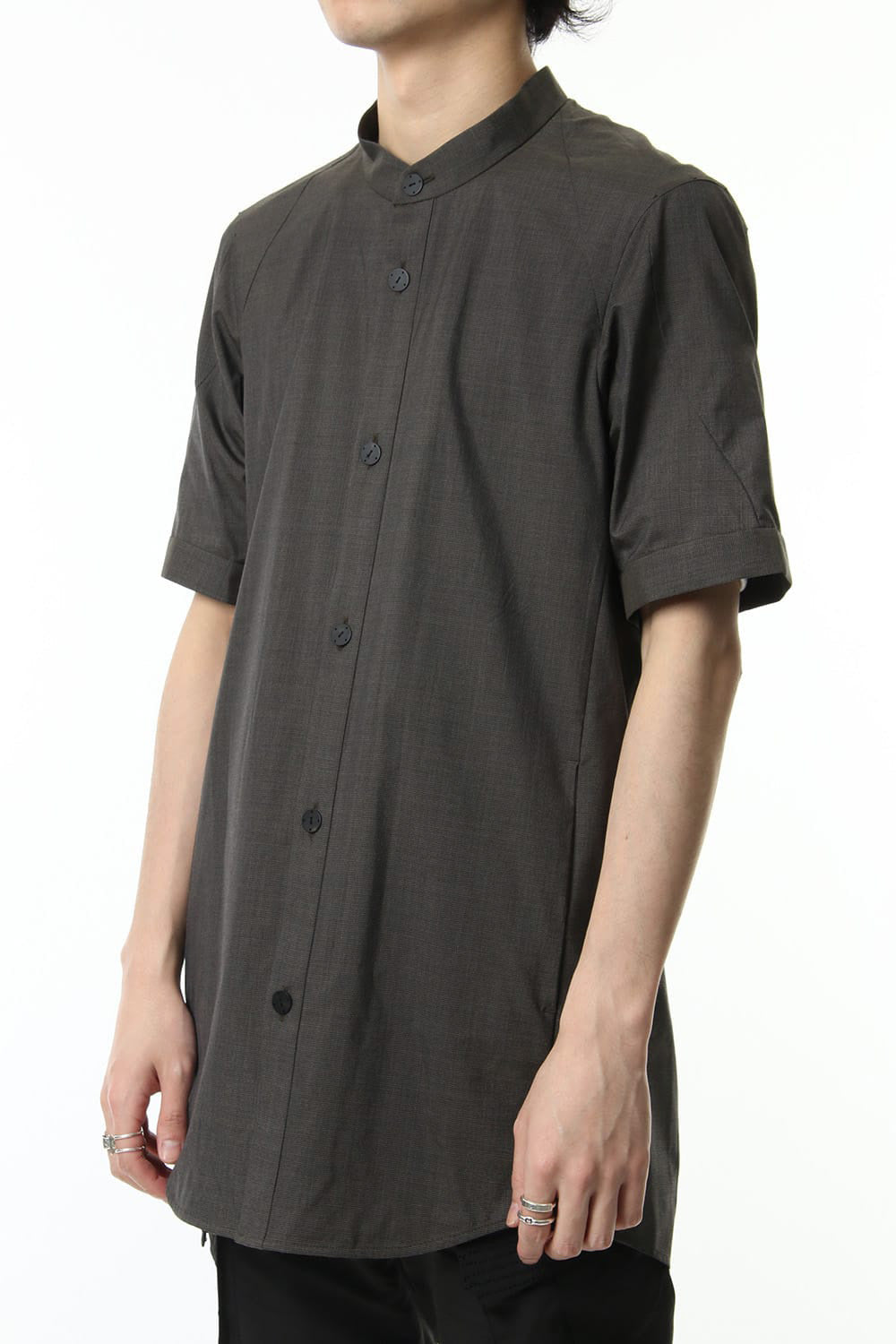 Short sleeve shirt Virgin wool silk - Gray