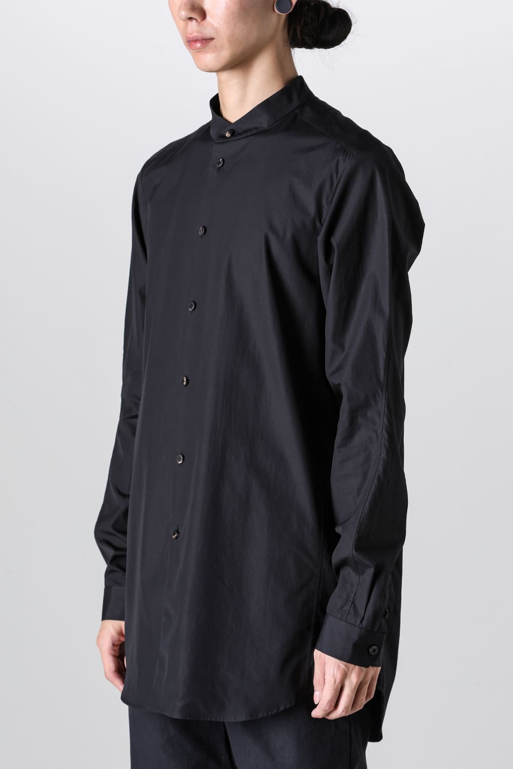 シャツ 170/2 スビン コットン ブラック