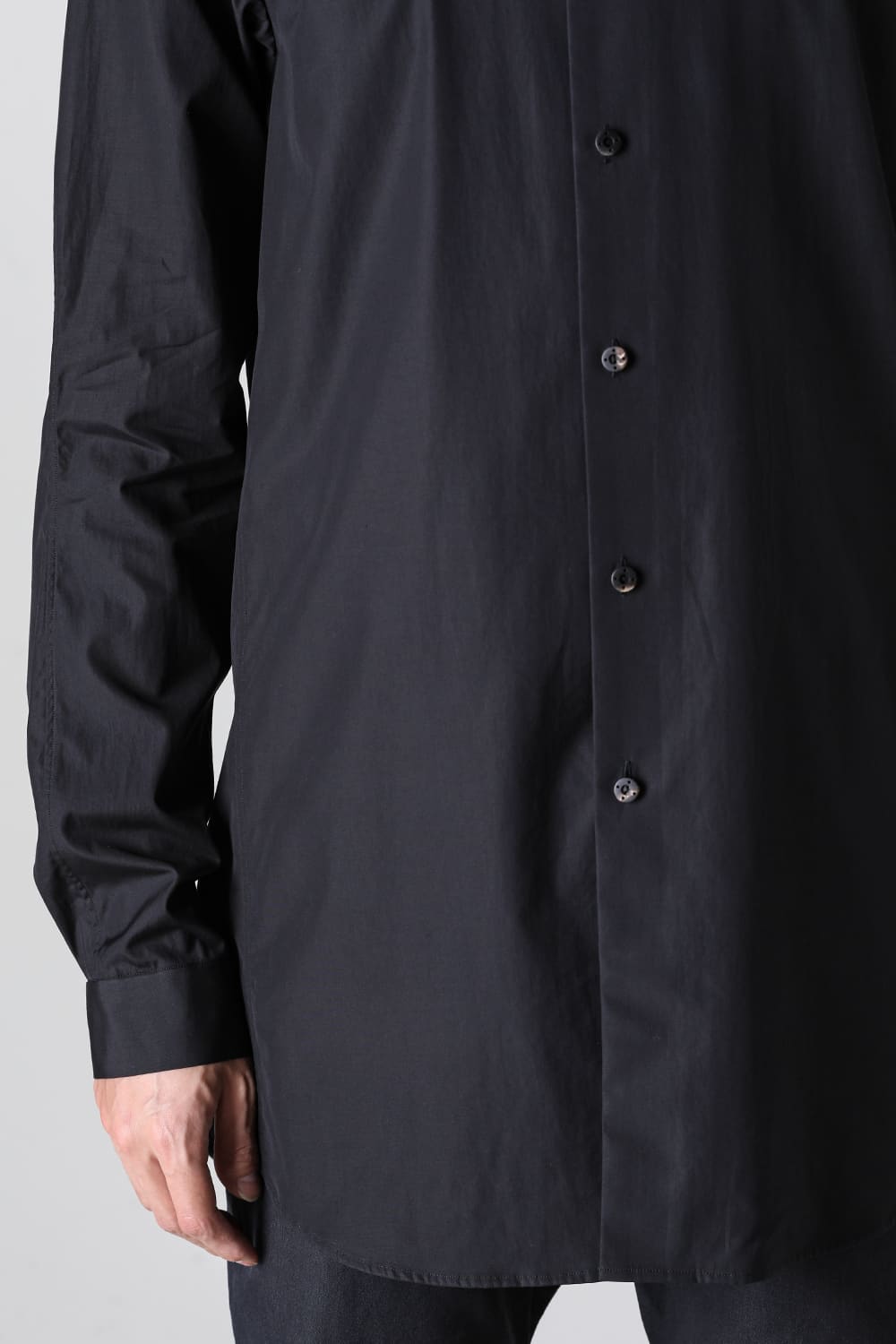 シャツ 170/2 スビン コットン ブラック