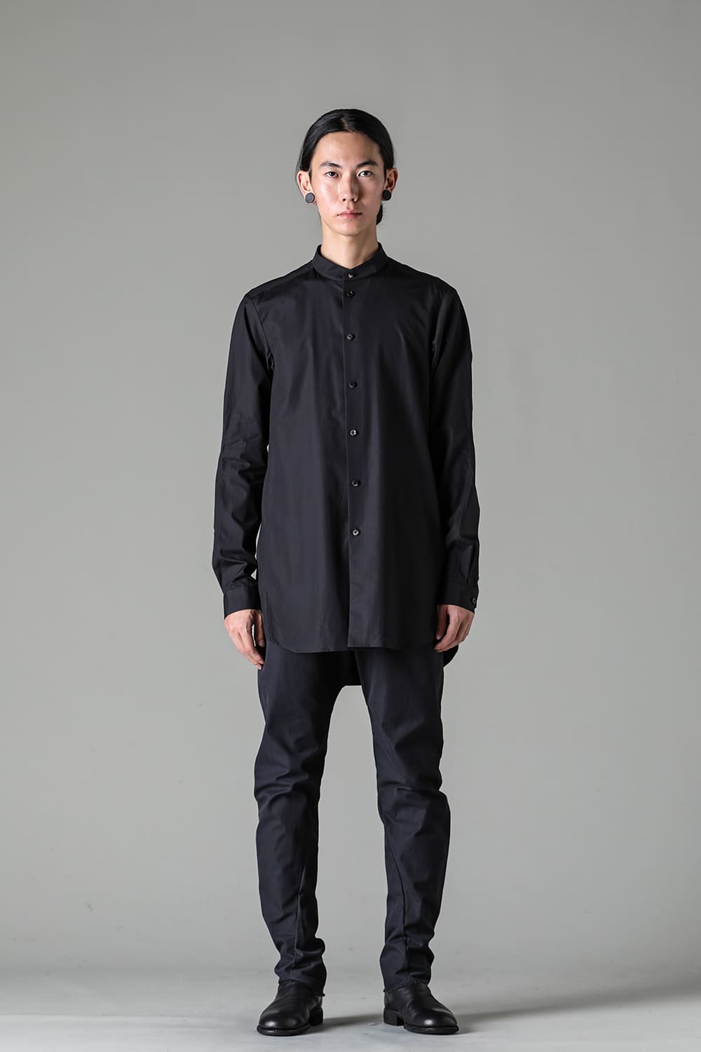 シャツ 170/2 スビン コットン ブラック