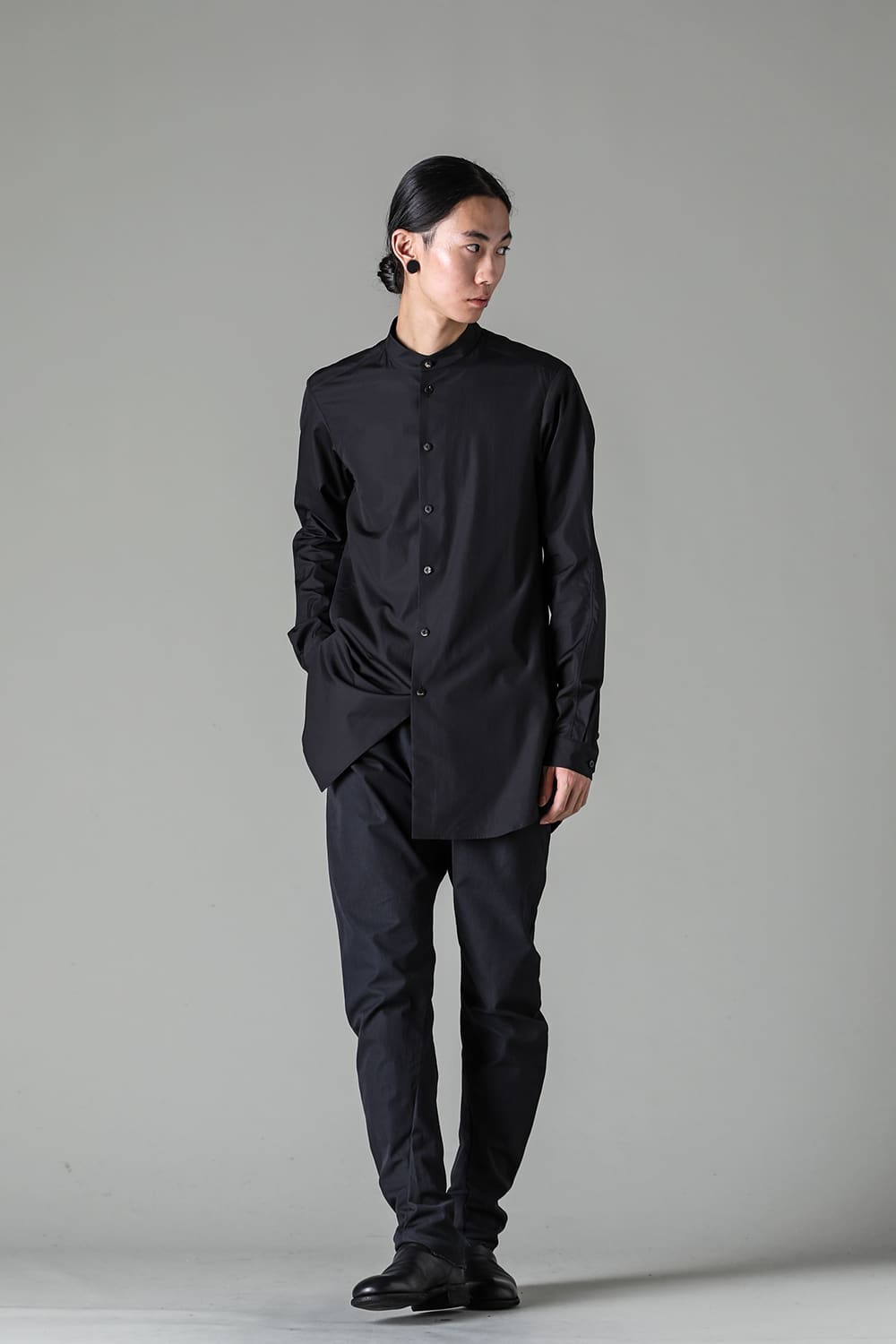 シャツ 170/2 スビン コットン ブラック