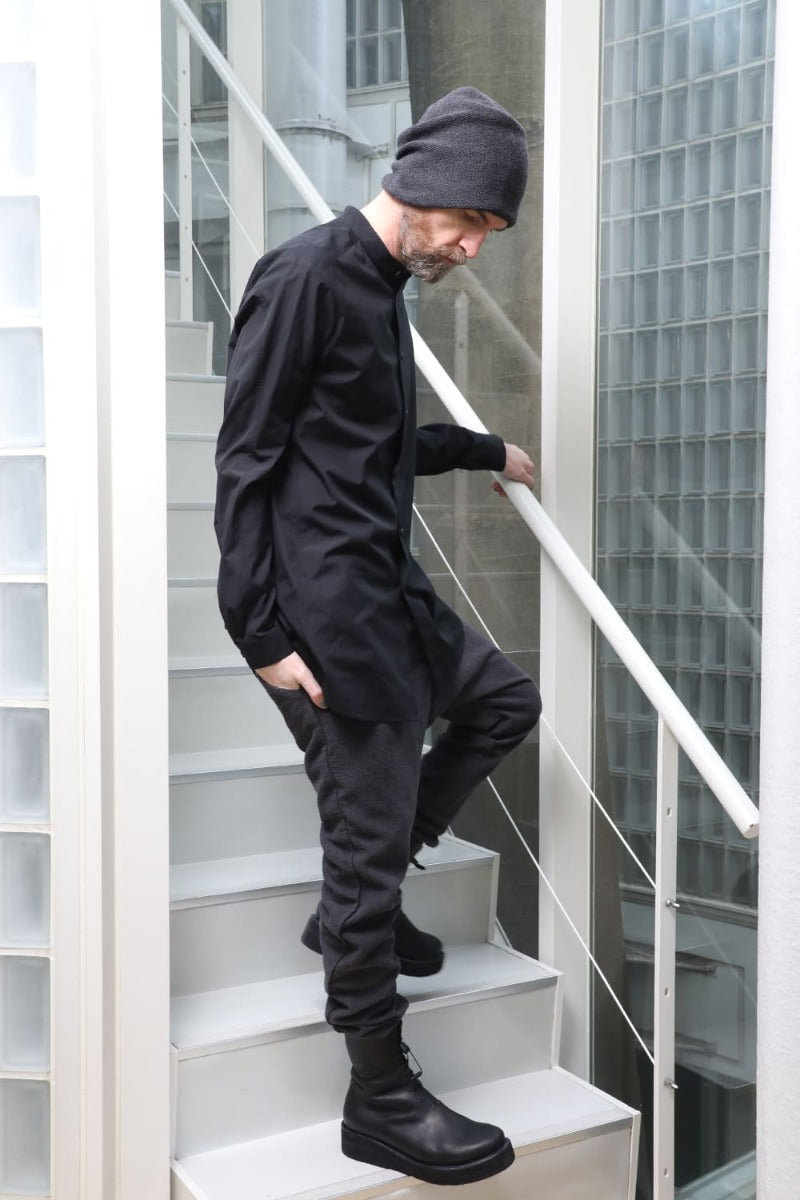 シャツ 170/2 スビン コットン ブラック