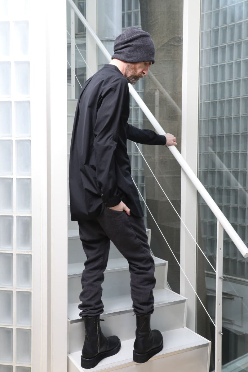 シャツ 170/2 スビン コットン ブラック