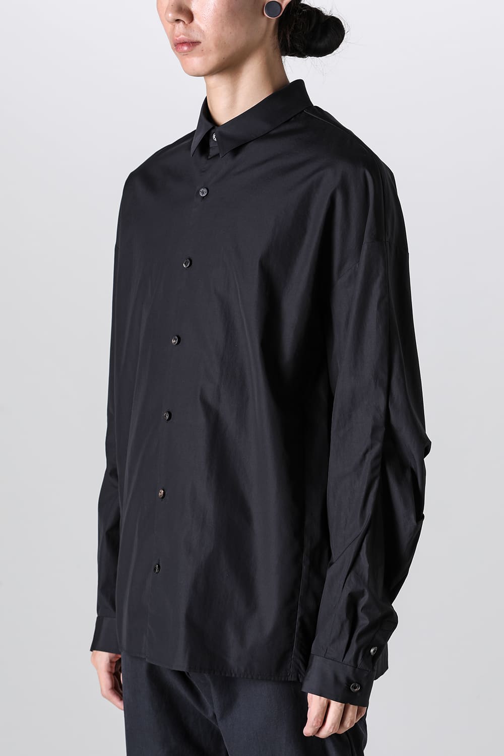 シャツ 170/2 スビン コットン ブラック