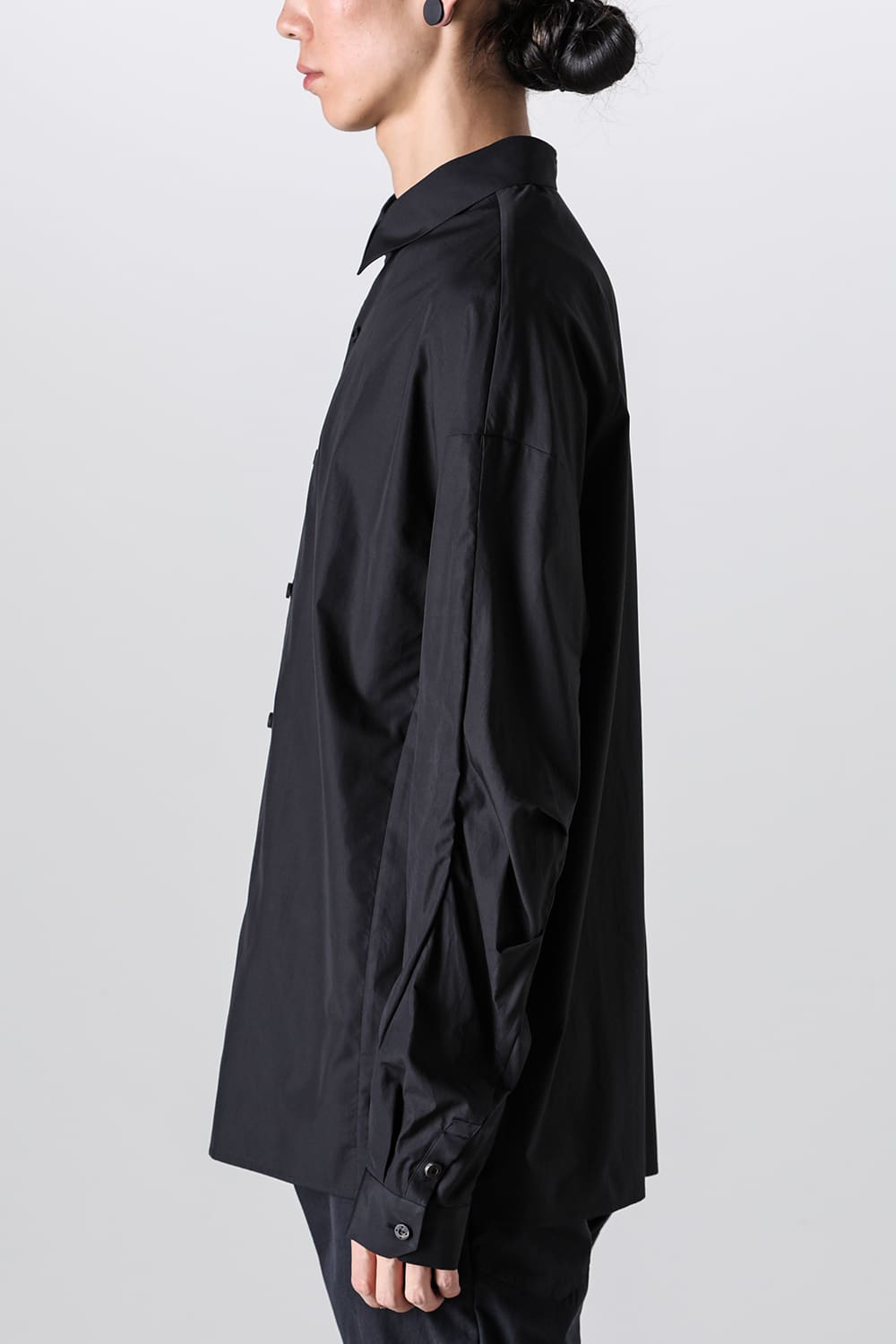 シャツ 170/2 スビン コットン ブラック