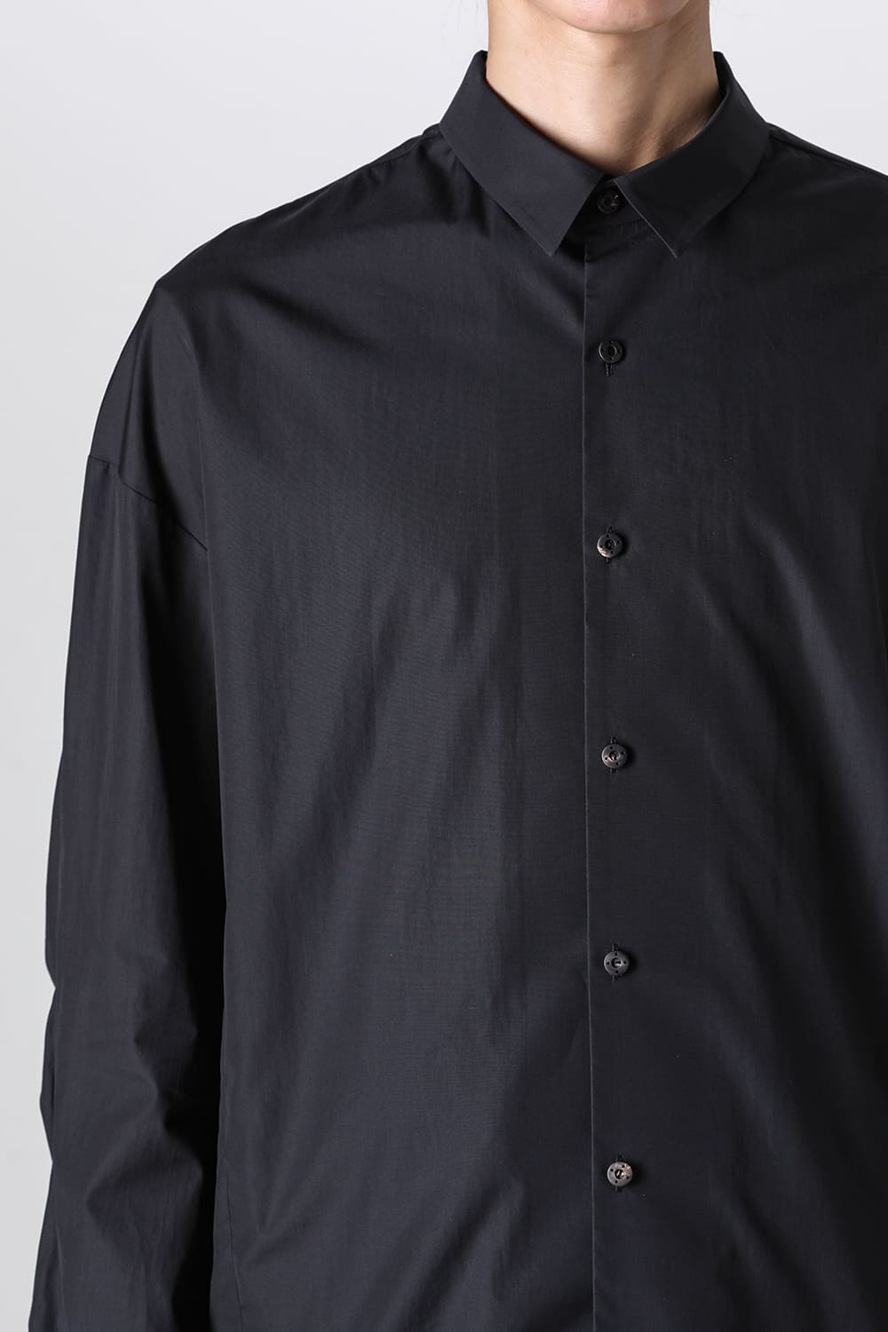 シャツ 170/2 スビン コットン ブラック
