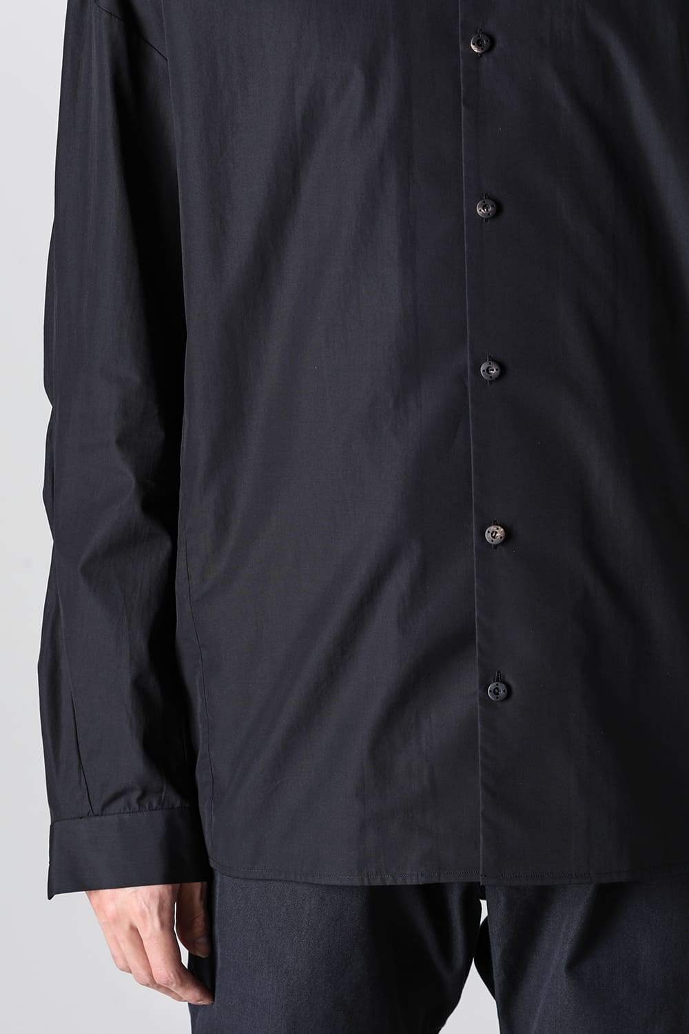 シャツ 170/2 スビン コットン ブラック