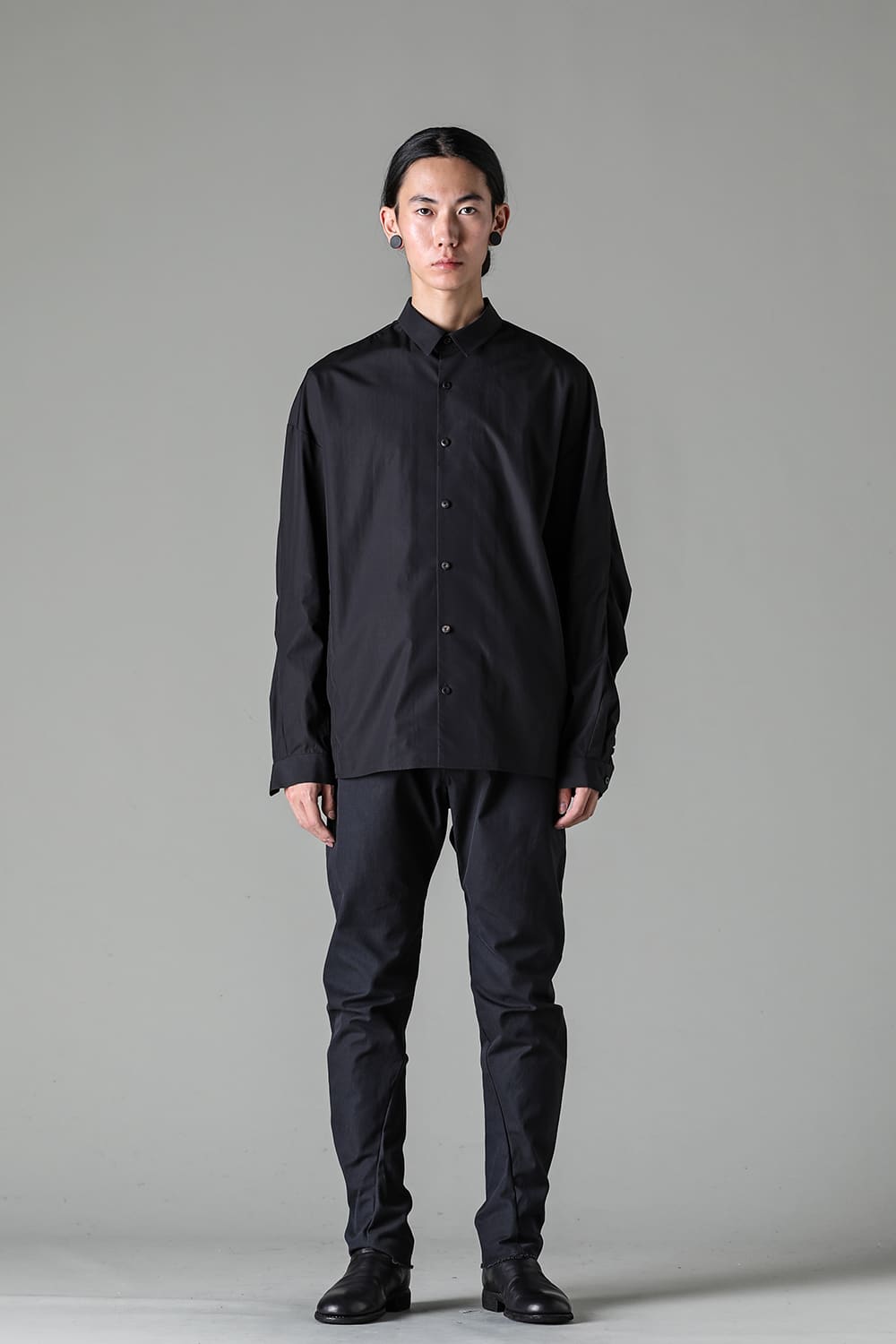 シャツ 170/2 スビン コットン ブラック