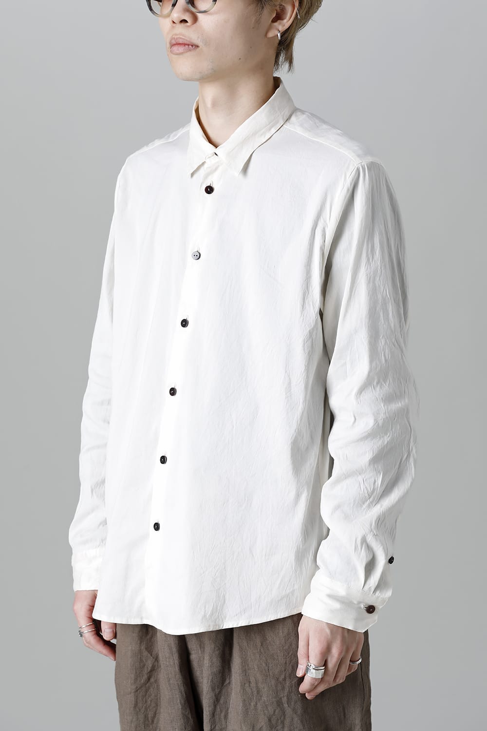 Silk Cotton Shirt White