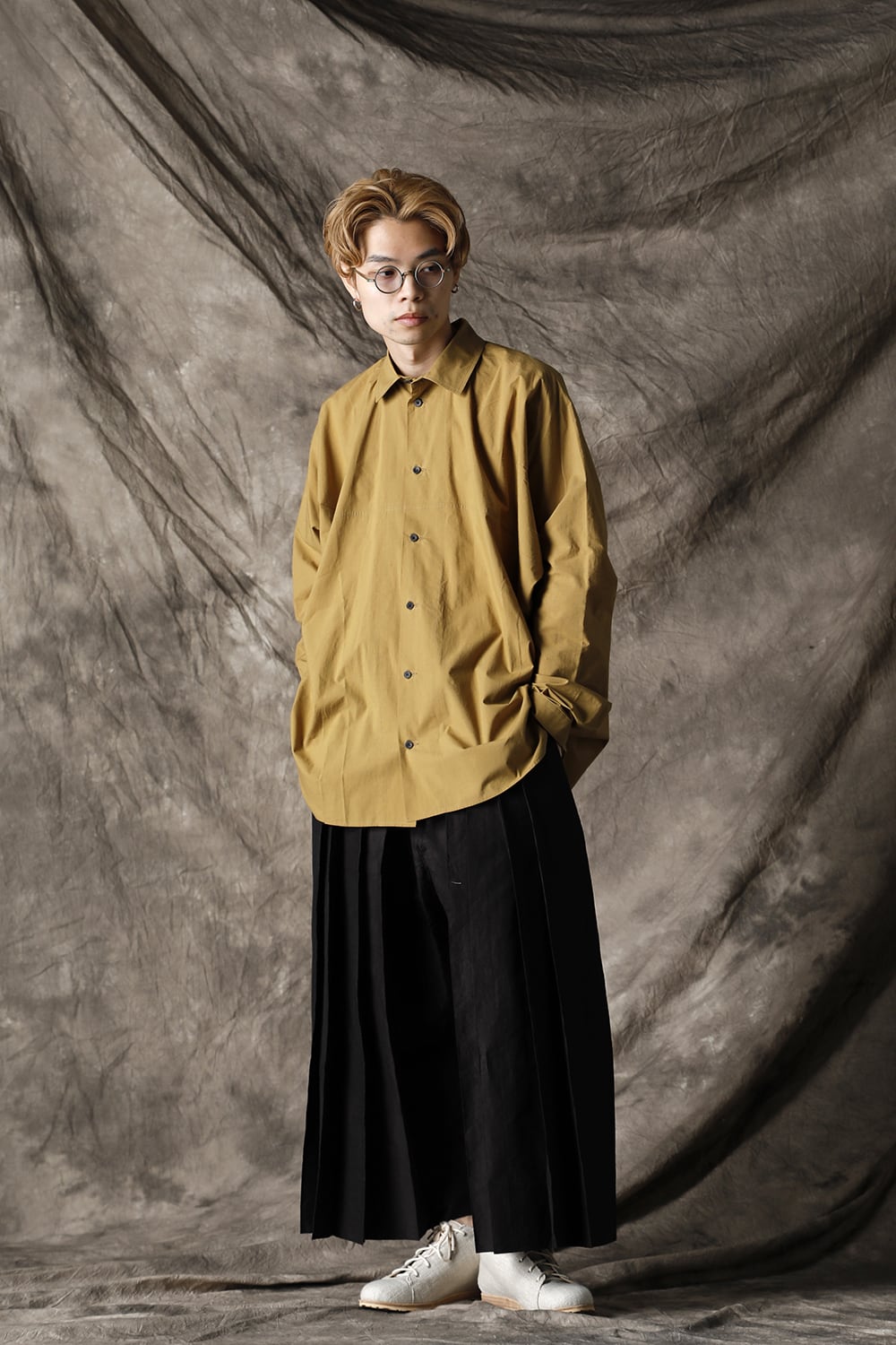SHIRT#80 MUSTARD SOFT COTTON SHIRTING