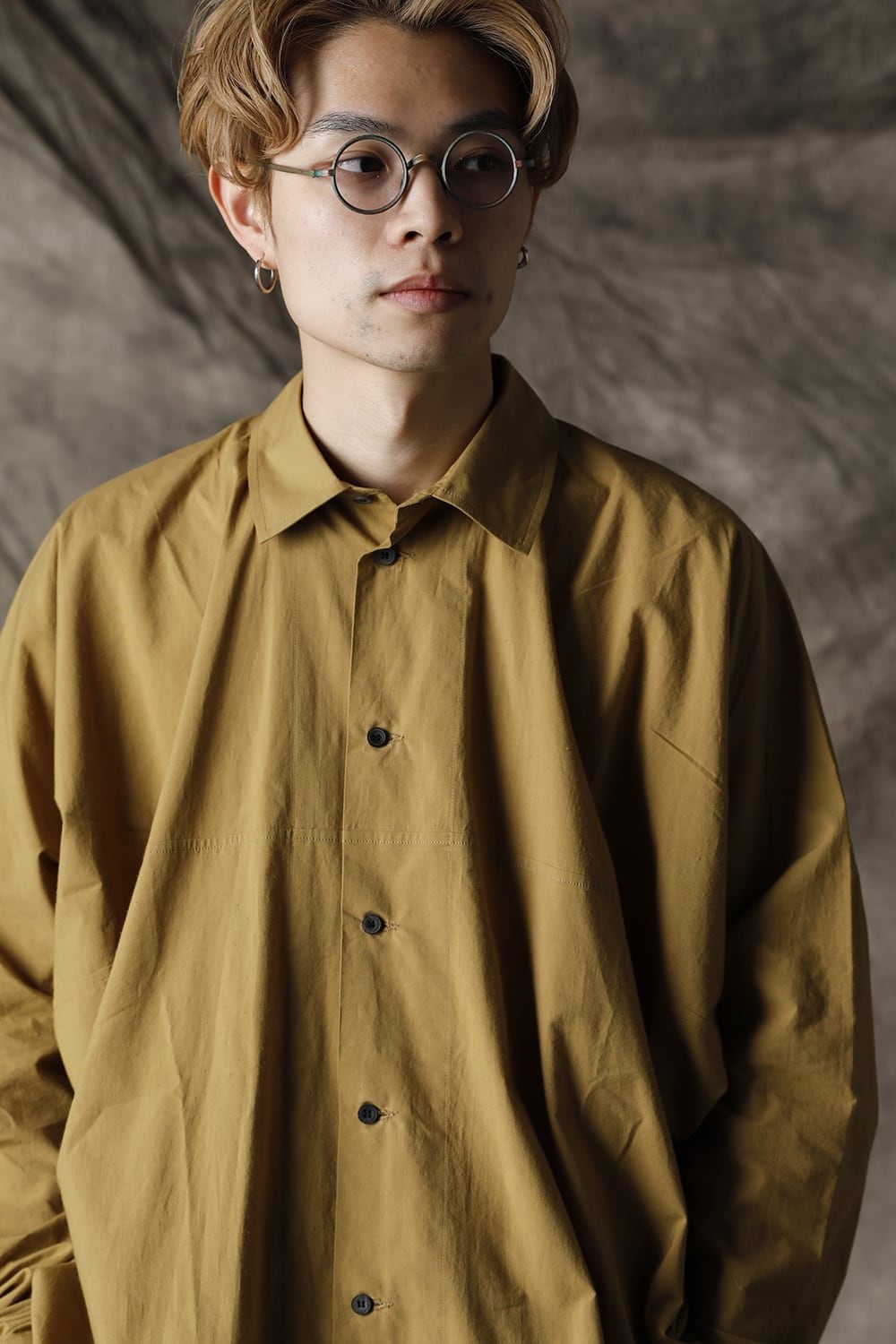 SHIRT#80 MUSTARD SOFT COTTON SHIRTING