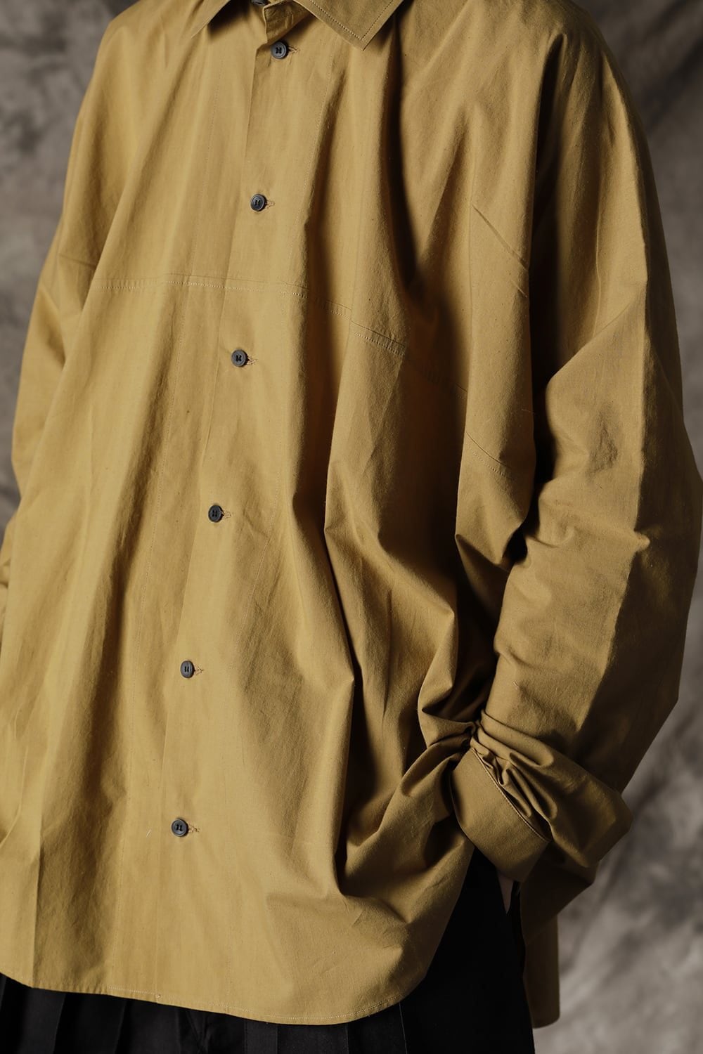 SHIRT#80 MUSTARD SOFT COTTON SHIRTING