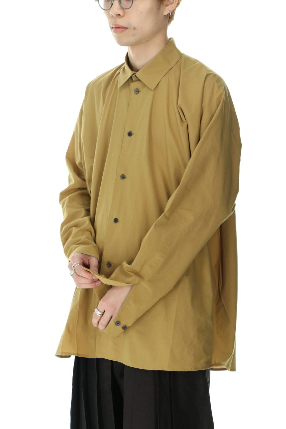 SHIRT#80 MUSTARD SOFT COTTON SHIRTING
