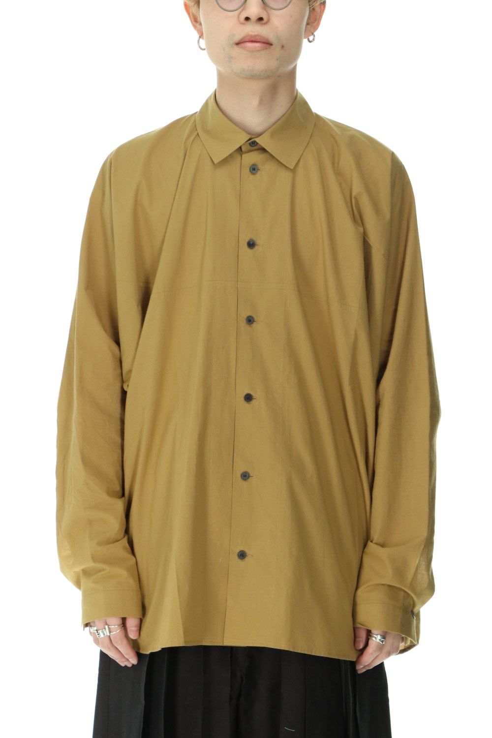 SHIRT#80 MUSTARD SOFT COTTON SHIRTING