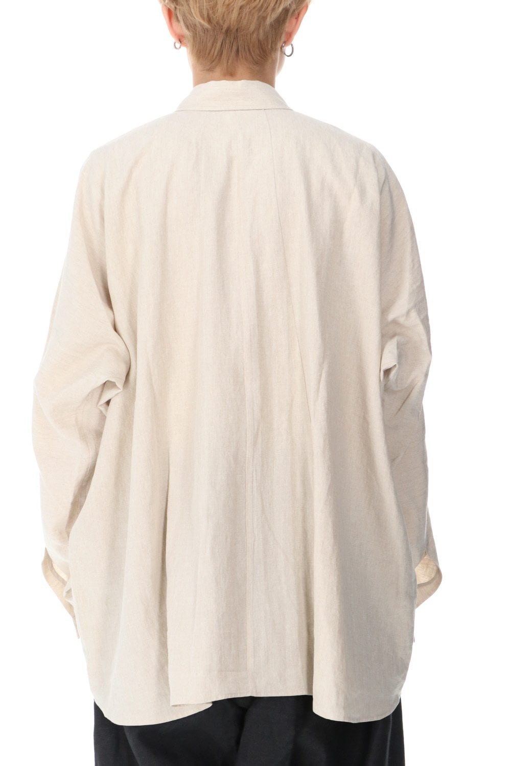 SHIRT#80 NATURAL MELE LINEN/SILK SHIRTING