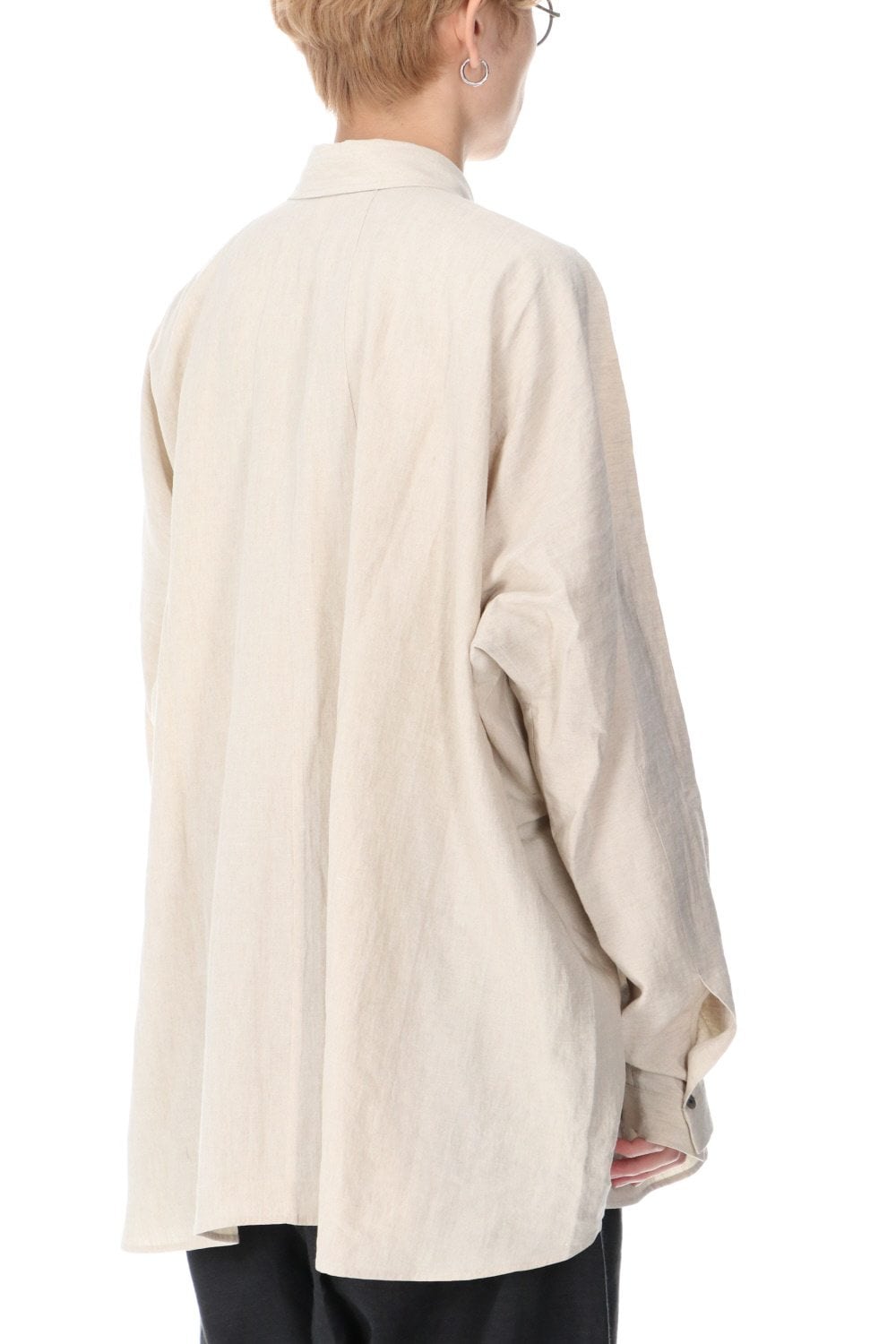 SHIRT#80 NATURAL MELE LINEN/SILK SHIRTING