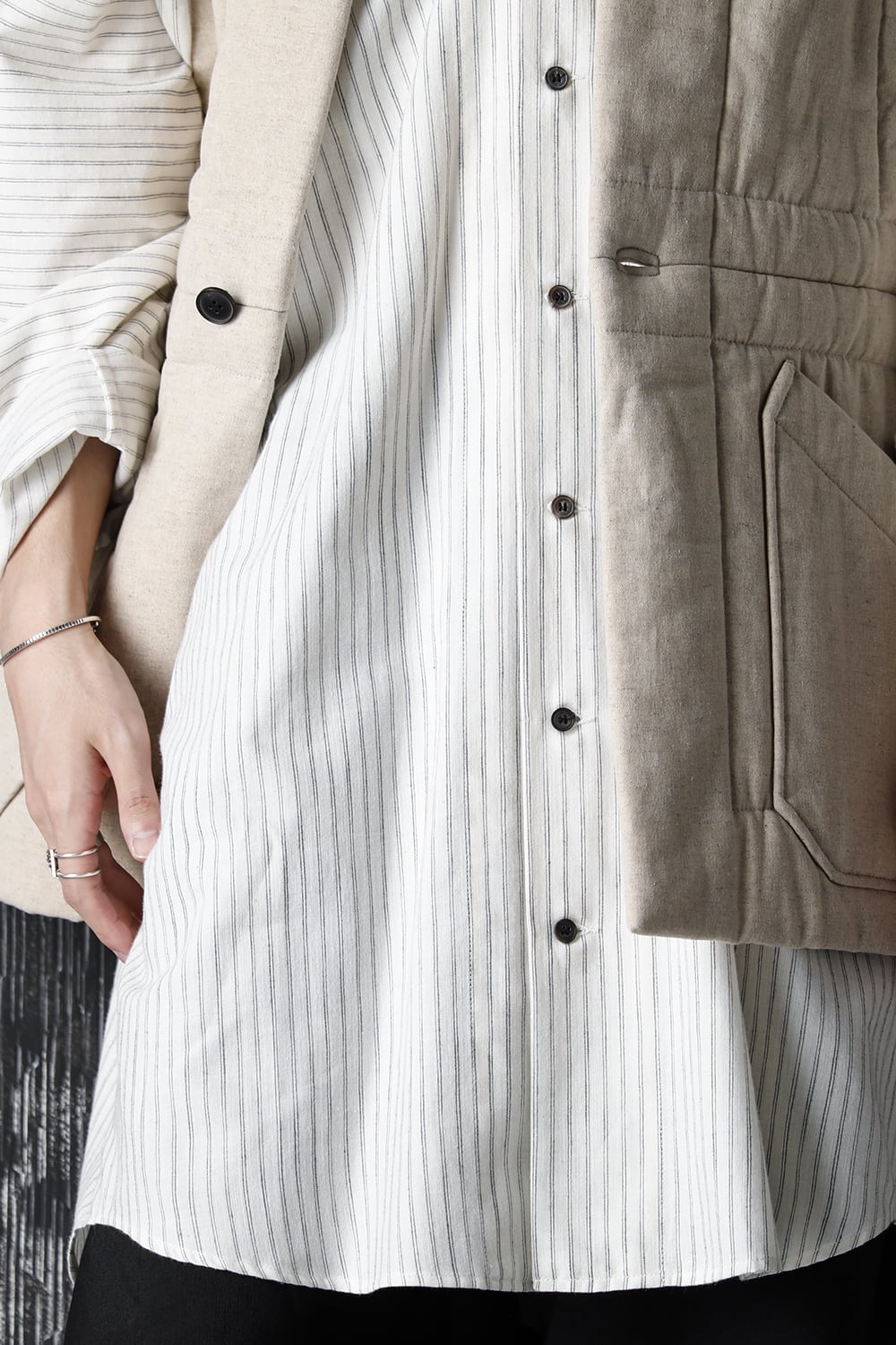 Shirt Striped Cotton Wool Shirting