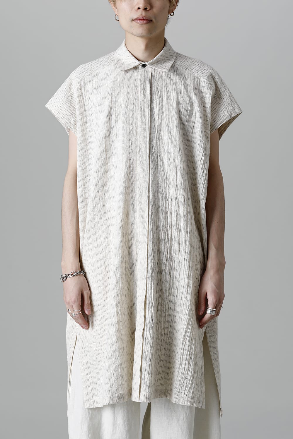 SHIRT#87 RAIN KASURI NETTLE CLOTH