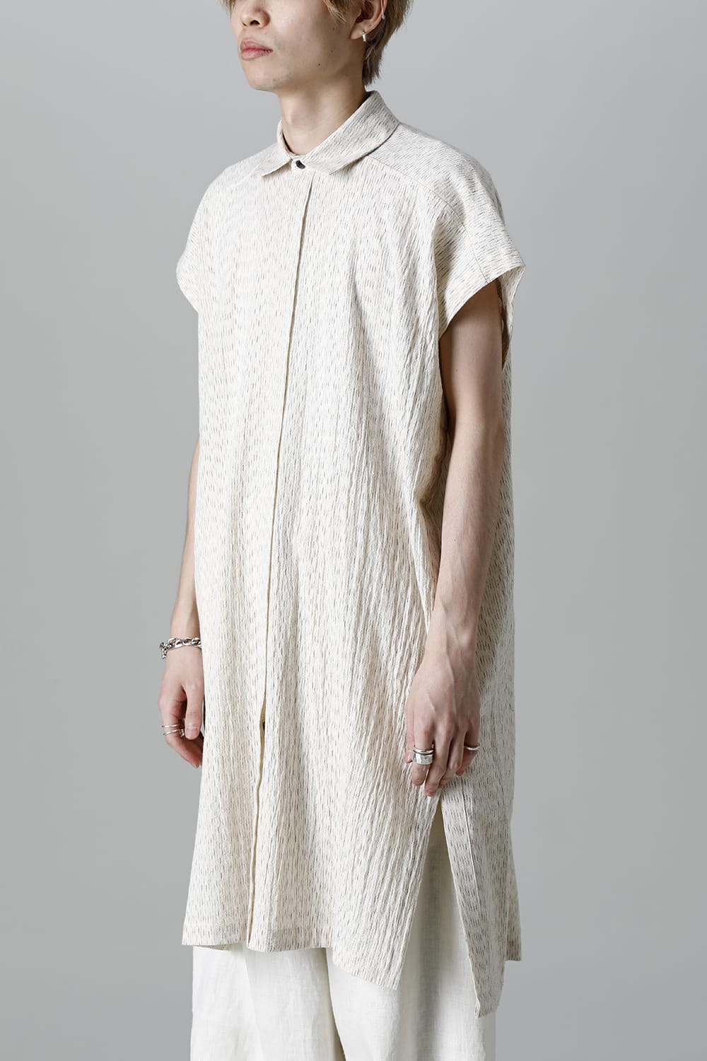 SHIRT#87 RAIN KASURI NETTLE CLOTH