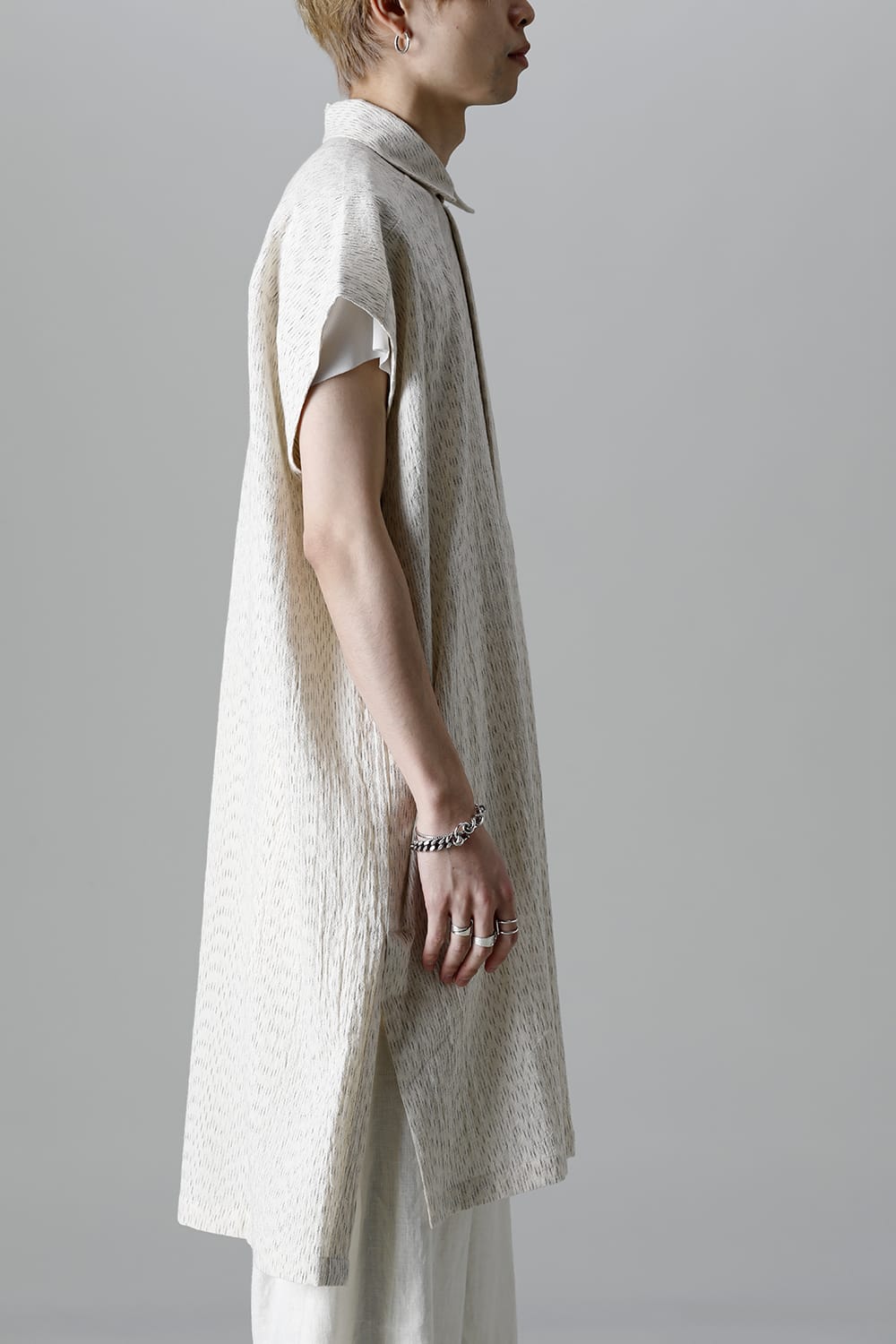 SHIRT#87 RAIN KASURI NETTLE CLOTH