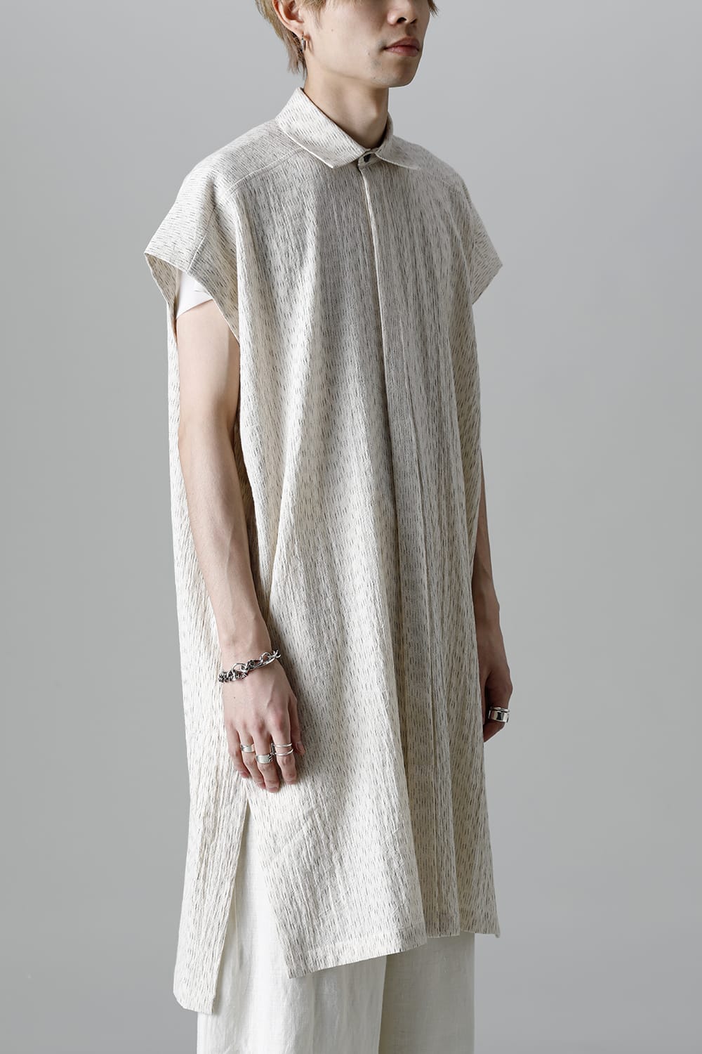 SHIRT#87 RAIN KASURI NETTLE CLOTH