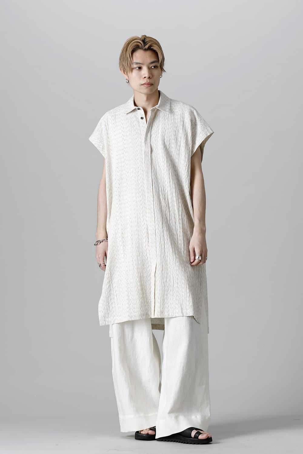 SHIRT#87 RAIN KASURI NETTLE CLOTH