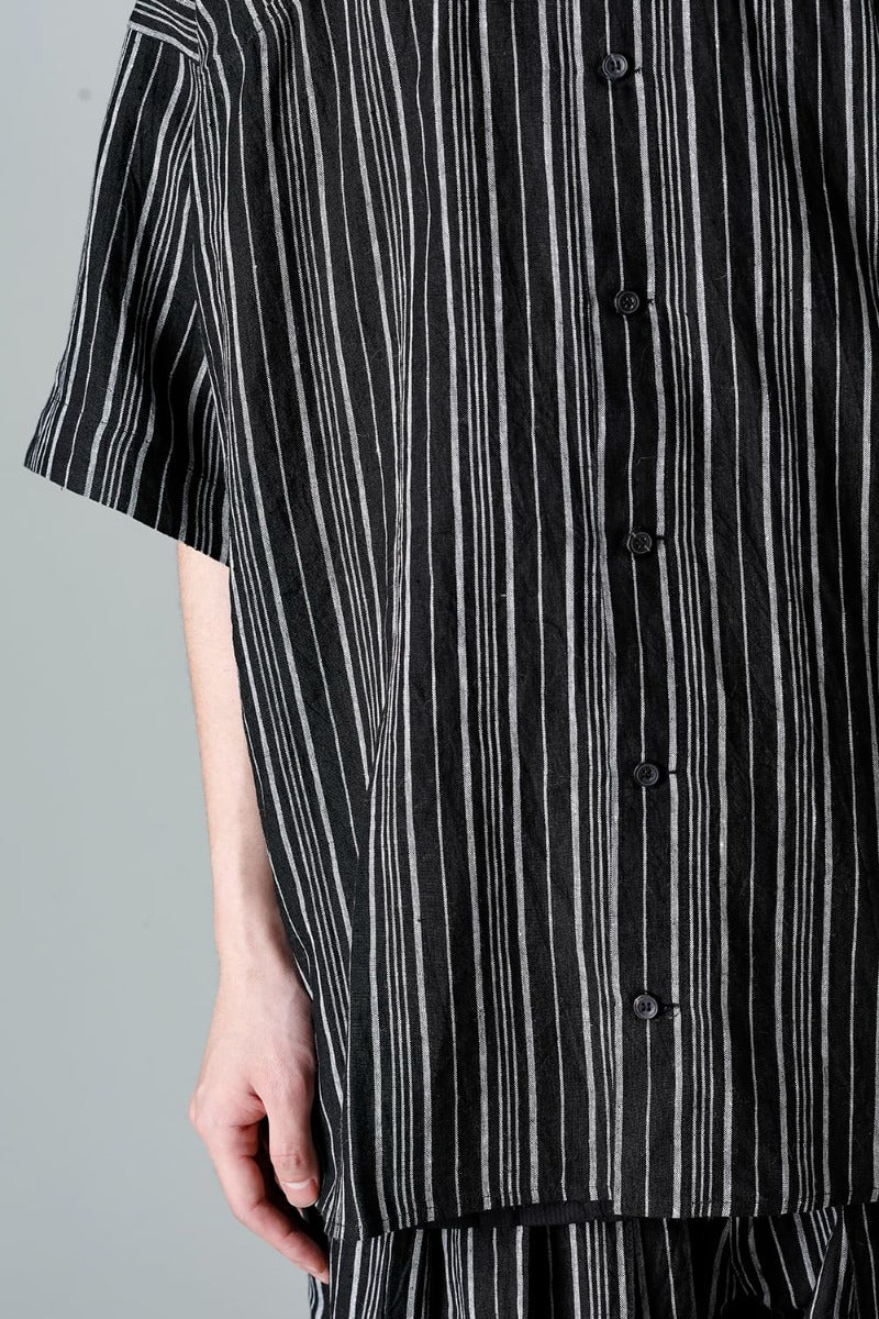 SHIRT #93 CONTRAST STRIPE LINEN BATIST