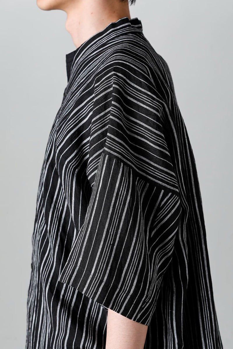 SHIRT #93 CONTRAST STRIPE LINEN BATIST