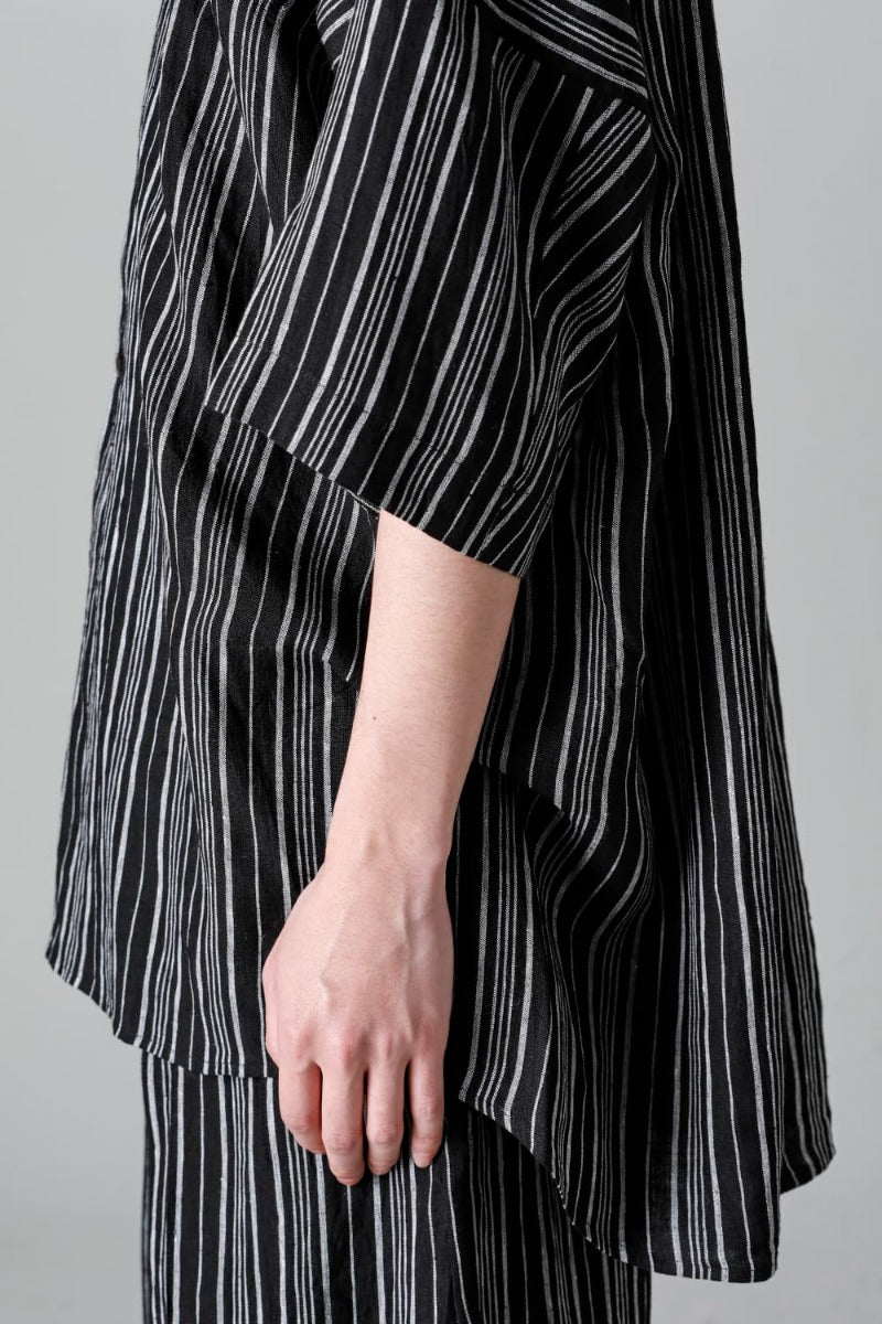 SHIRT #93 CONTRAST STRIPE LINEN BATIST