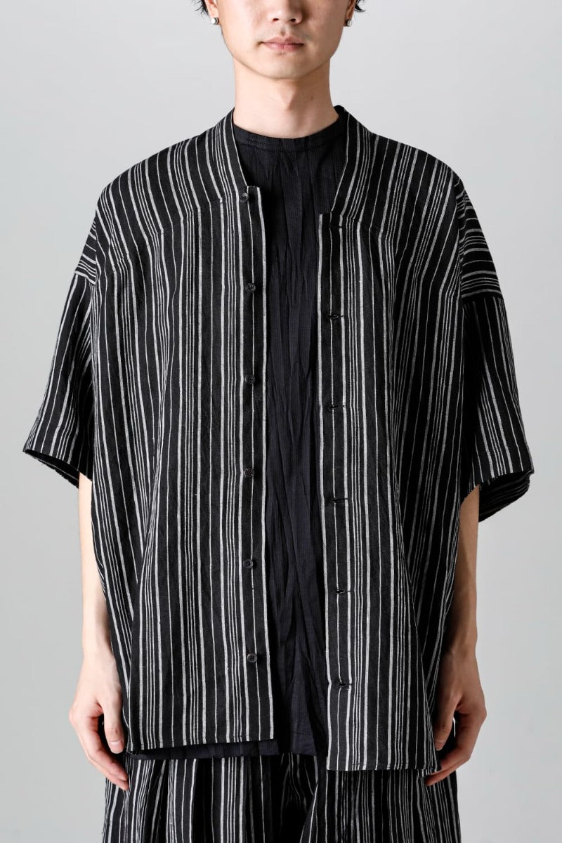 SHIRT #93 CONTRAST STRIPE LINEN BATIST