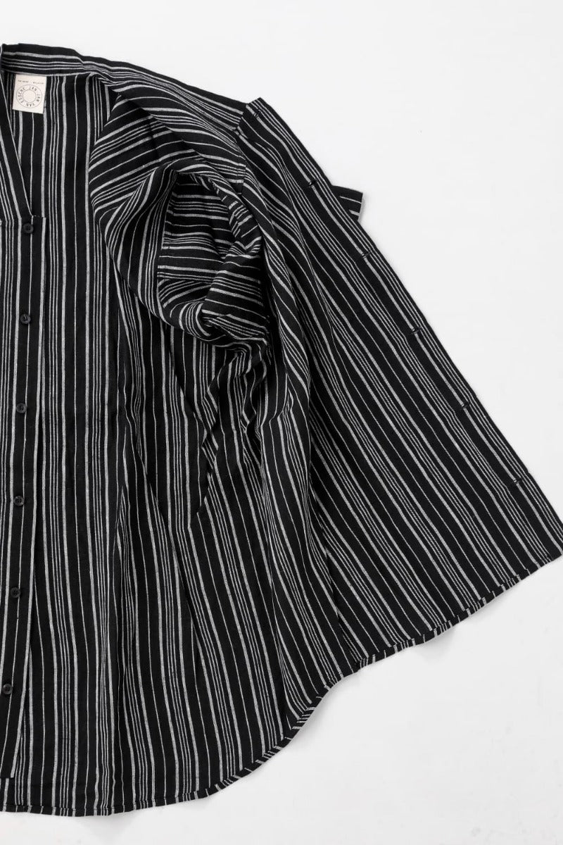 SHIRT #93 CONTRAST STRIPE LINEN BATIST