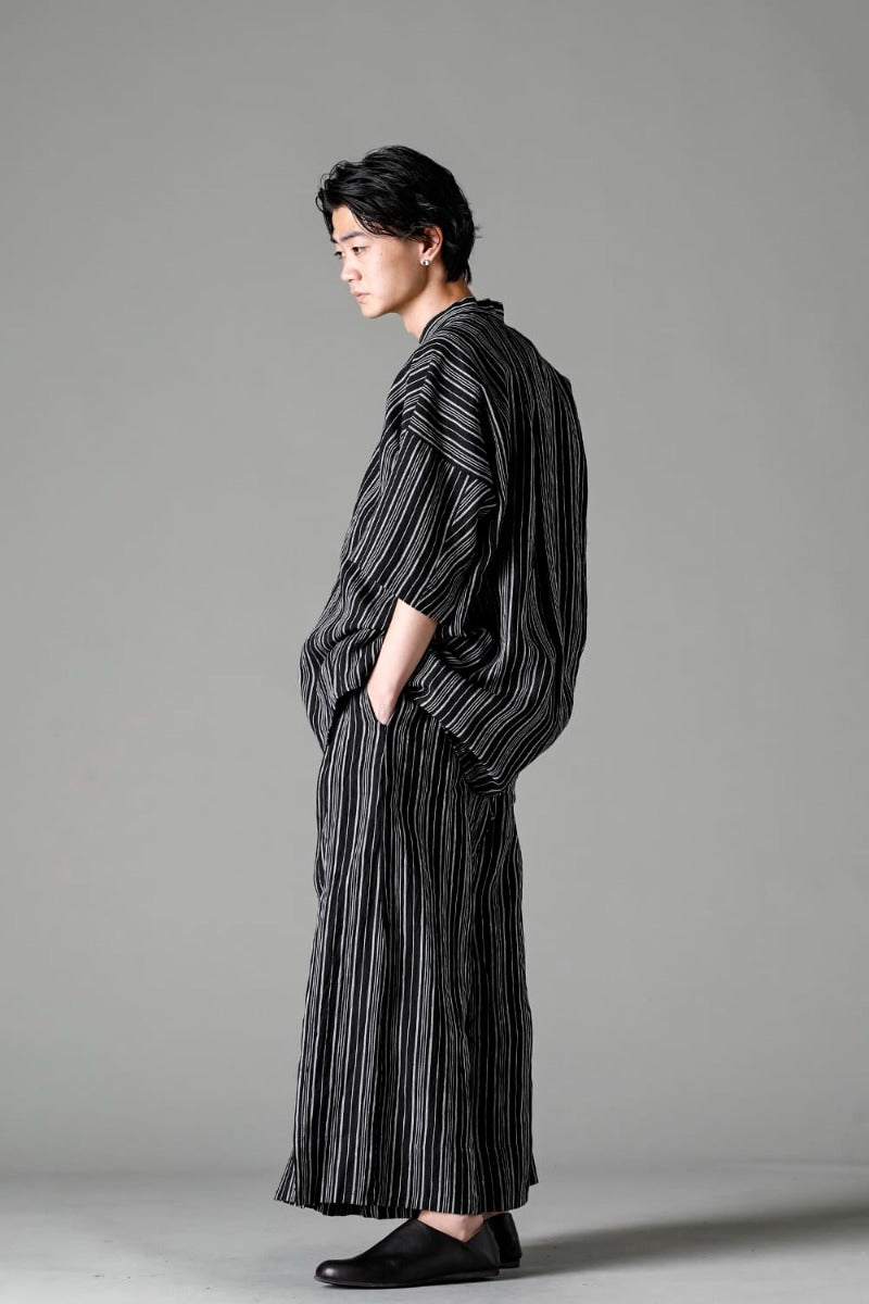 SHIRT #93 CONTRAST STRIPE LINEN BATIST