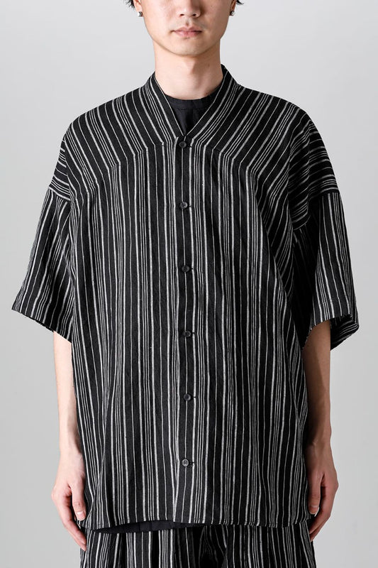 SHIRT #93 CONTRAST STRIPE LINEN BATIST