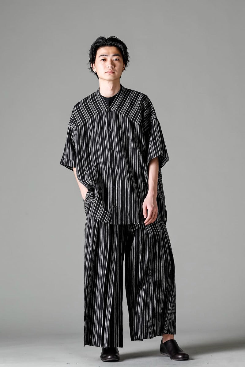 SHIRT #93 CONTRAST STRIPE LINEN BATIST