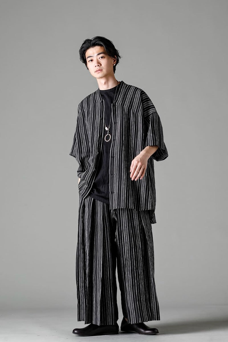 SHIRT #93 CONTRAST STRIPE LINEN BATIST