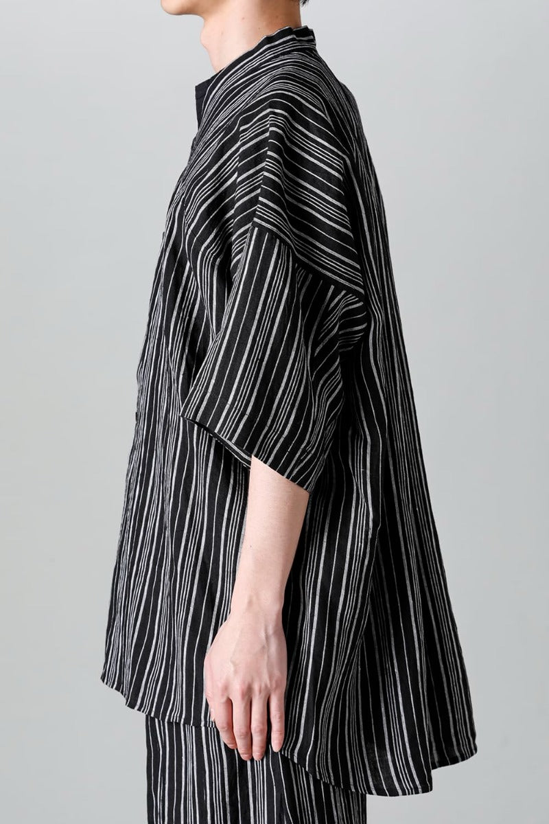 SHIRT #93 CONTRAST STRIPE LINEN BATIST