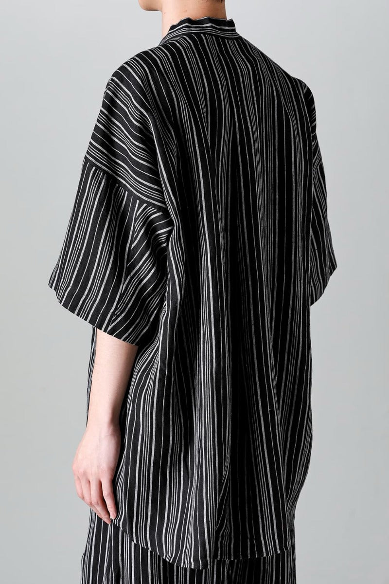 SHIRT #93 CONTRAST STRIPE LINEN BATIST