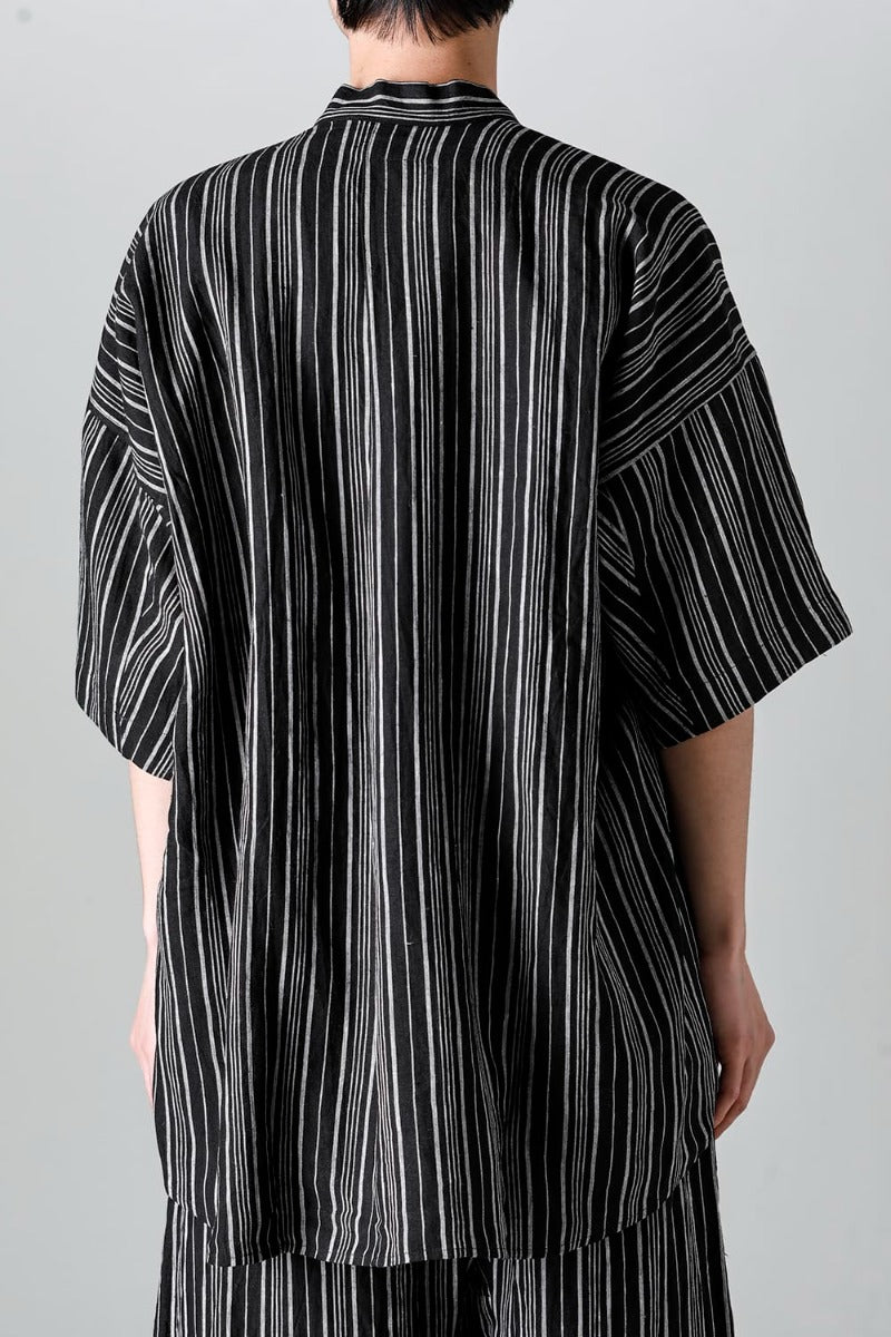 SHIRT #93 CONTRAST STRIPE LINEN BATIST