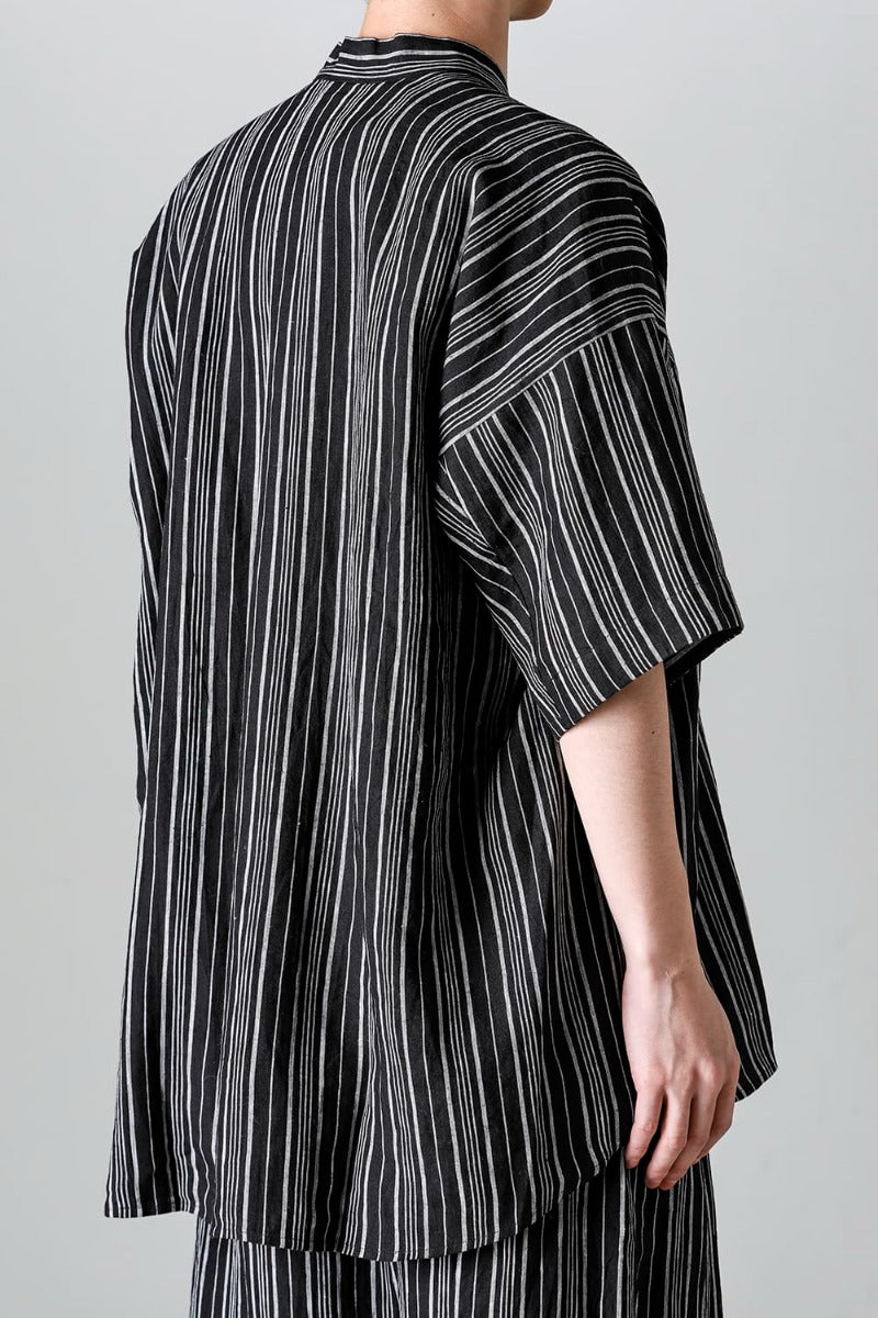SHIRT #93 CONTRAST STRIPE LINEN BATIST