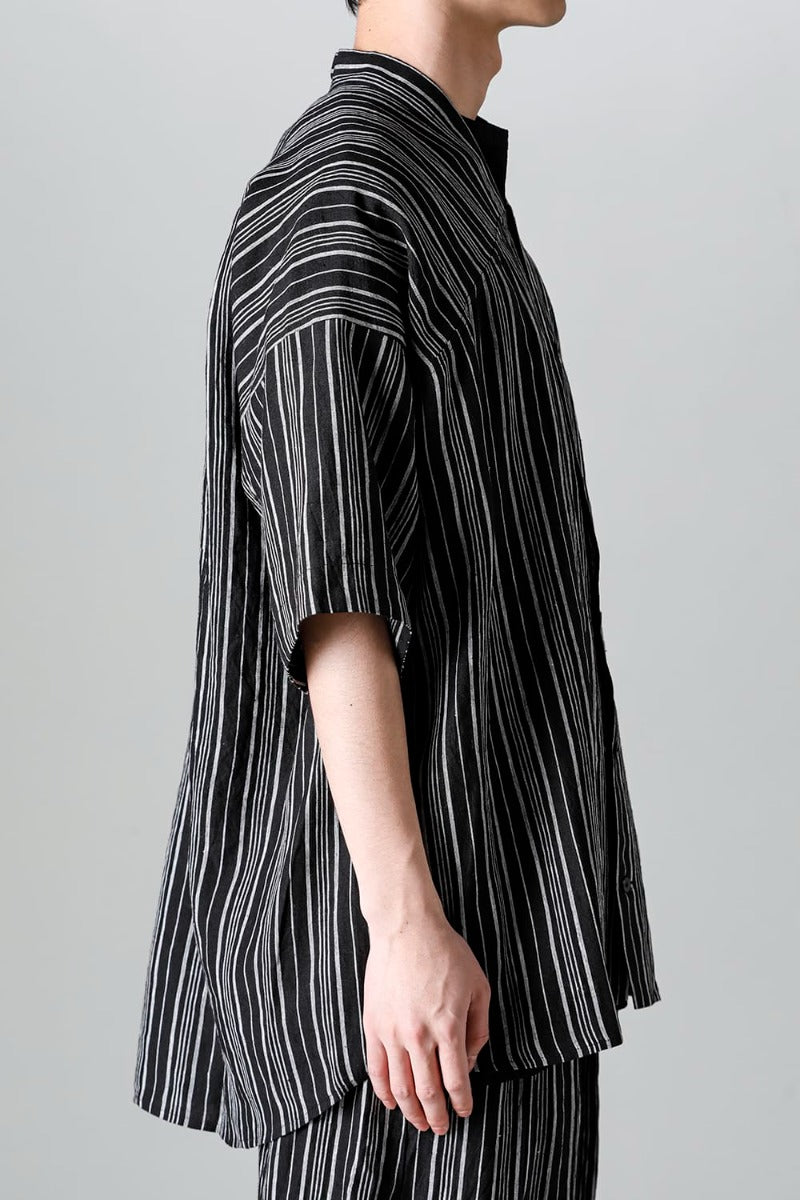 SHIRT #93 CONTRAST STRIPE LINEN BATIST