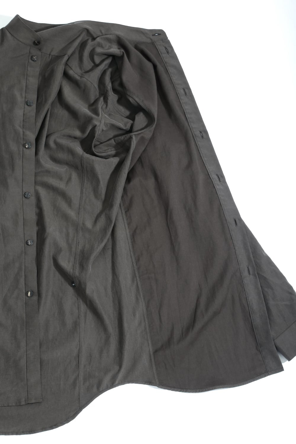 Shirt silk/cotton broad sandblast finish Gray