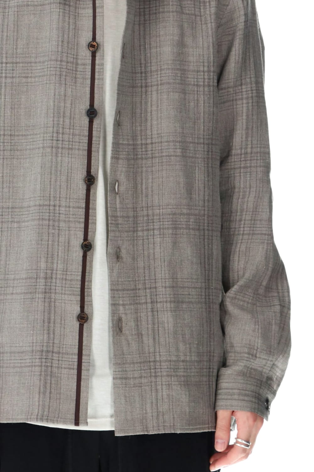 Shirt Linen check shrink wash