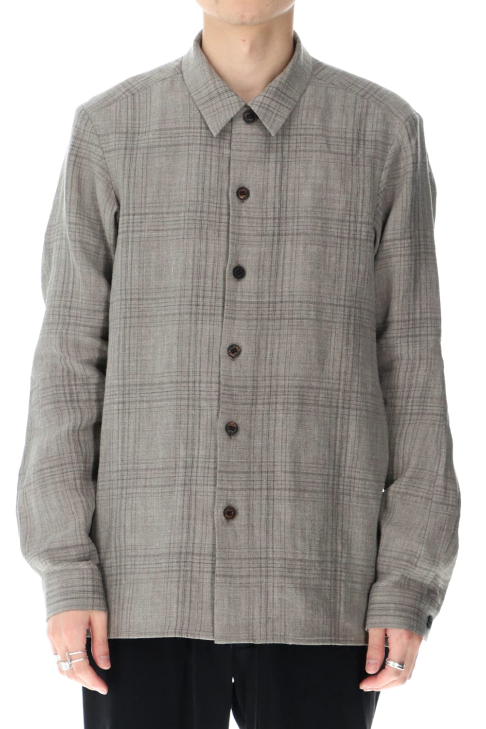 Shirt Linen check shrink wash