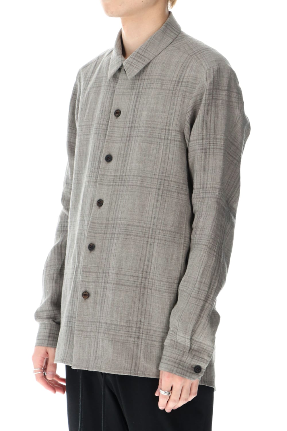 Shirt Linen check shrink wash