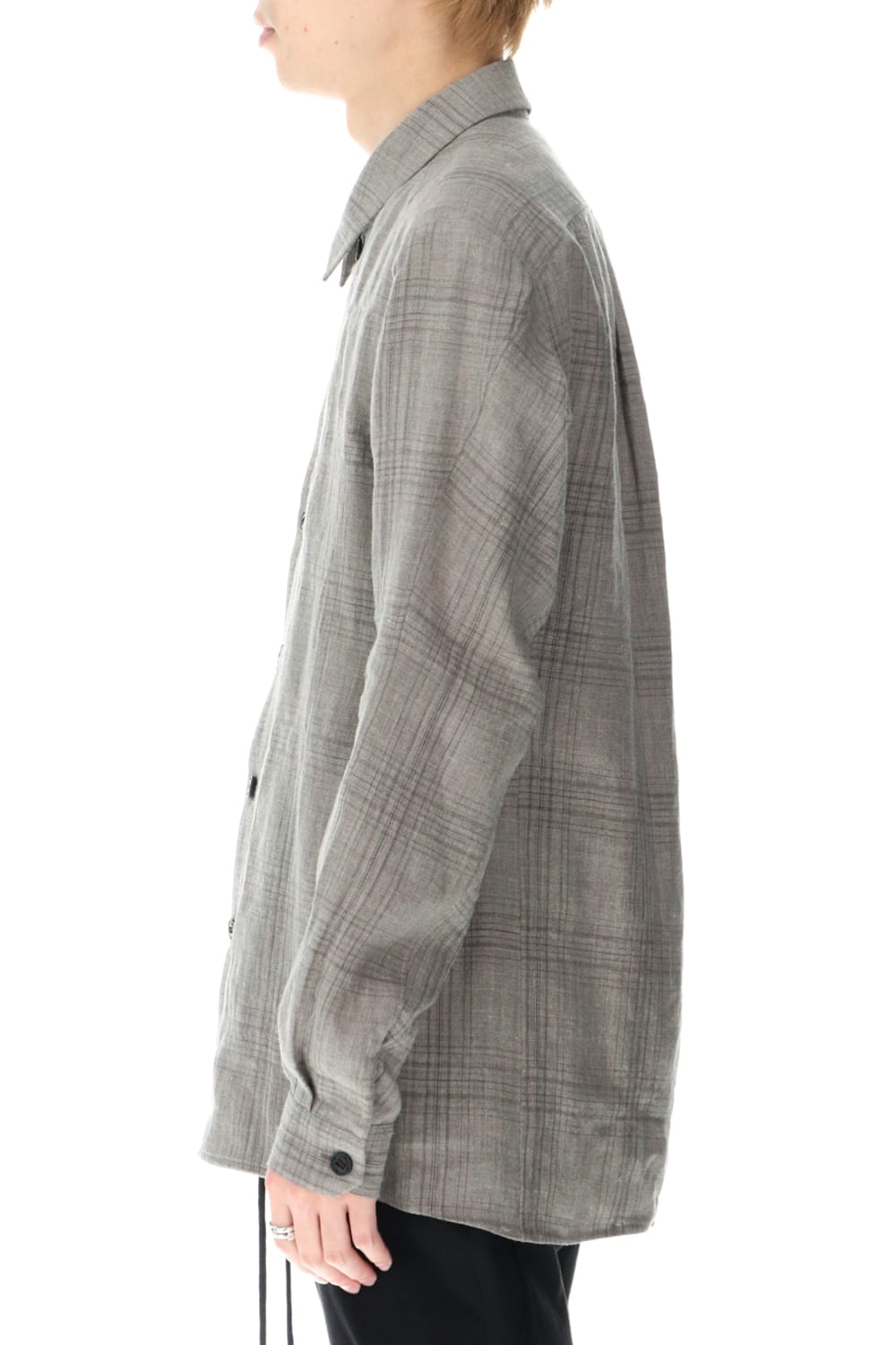 Shirt Linen check shrink wash