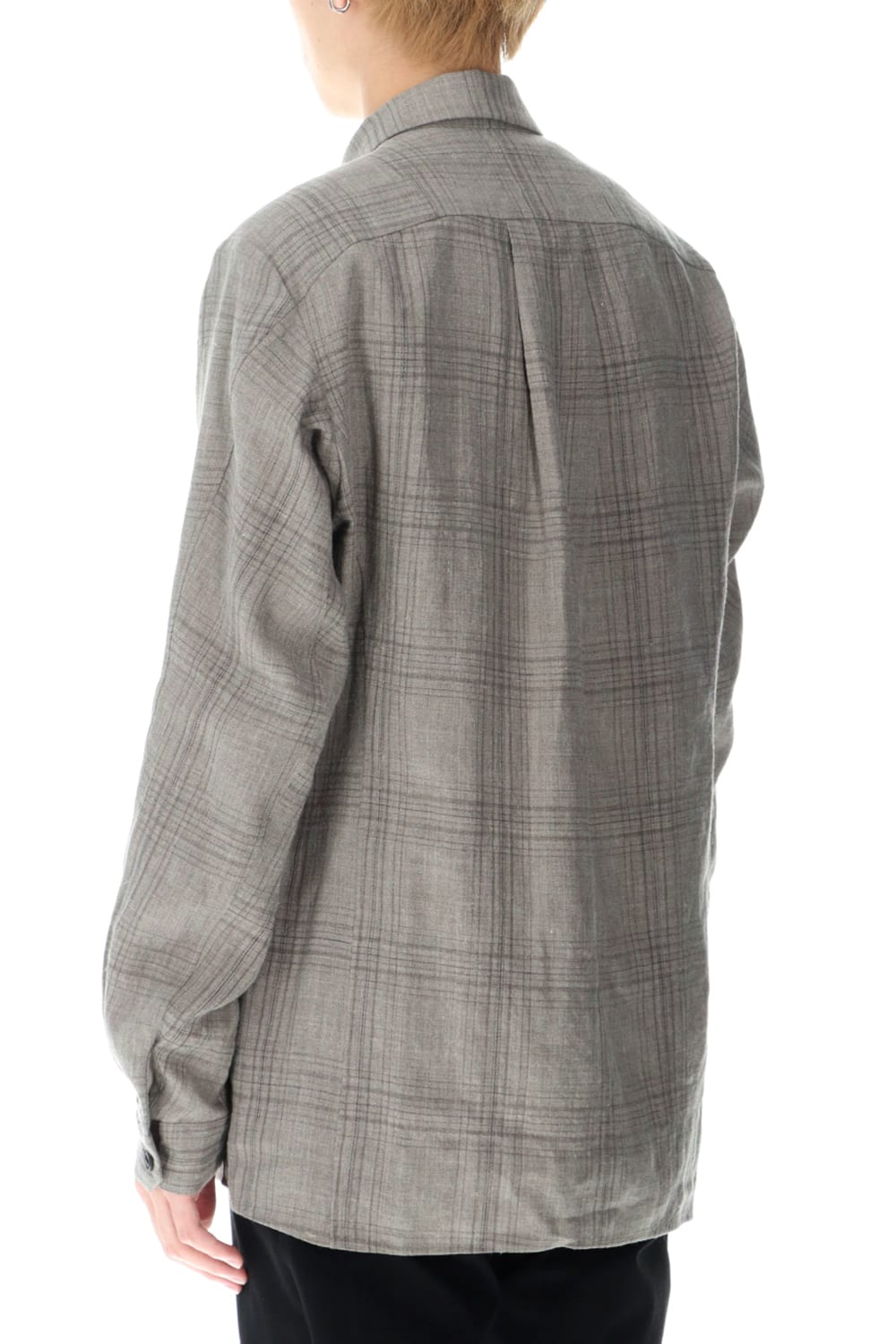 Shirt Linen check shrink wash