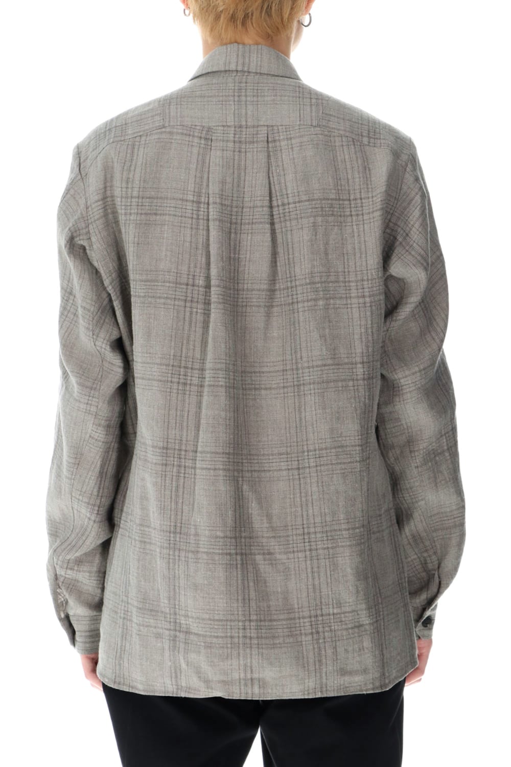 Shirt Linen check shrink wash